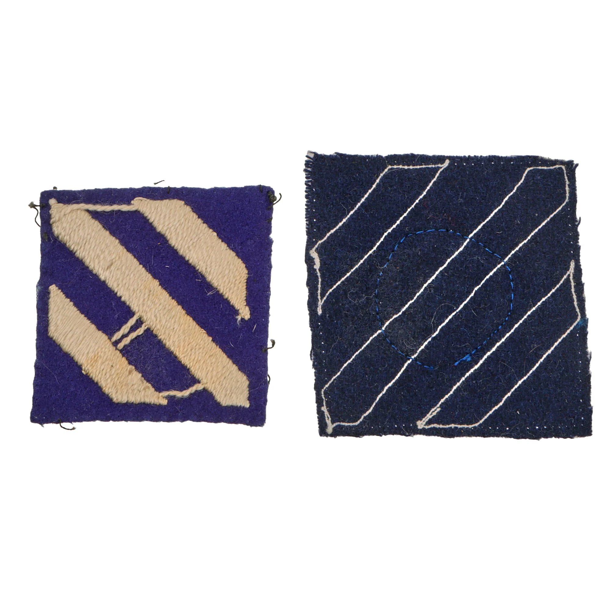 Original U.S. WWI 3rd Division 'Rock of the Marne' Patch Lot with 3rd Army and Velvet Variations - Six Total — image 7
