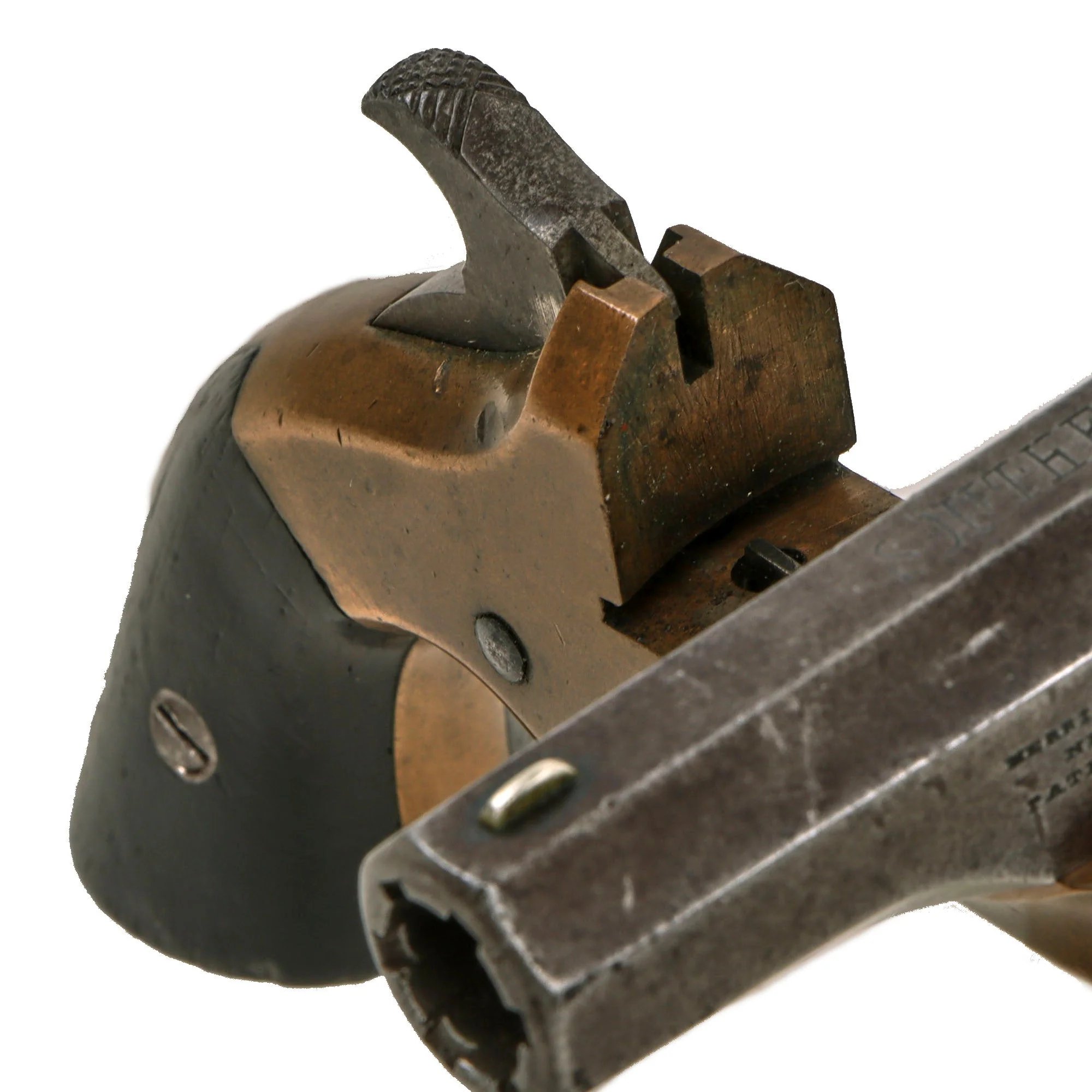 Original U.S. 'Southerner' .41cal. Rimfire Single Shot Derringer Pistol by Merimack Arms & Mfg. Co. - Matching Serial 374 — image 16