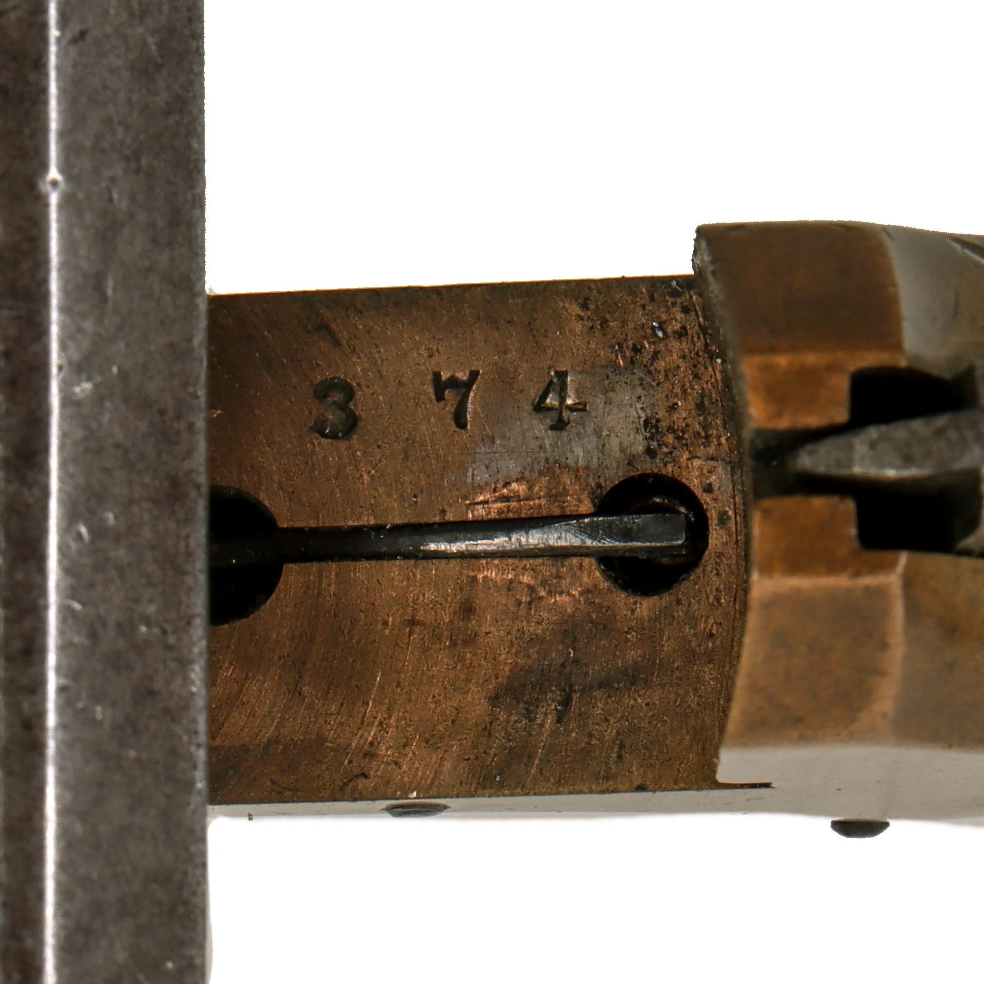 Original U.S. 'Southerner' .41cal. Rimfire Single Shot Derringer Pistol by Merimack Arms & Mfg. Co. - Matching Serial 374 — image 6