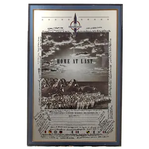 Original U.S. WWII Framed USS Indianapolis Survivors Memorial Organization Poster …