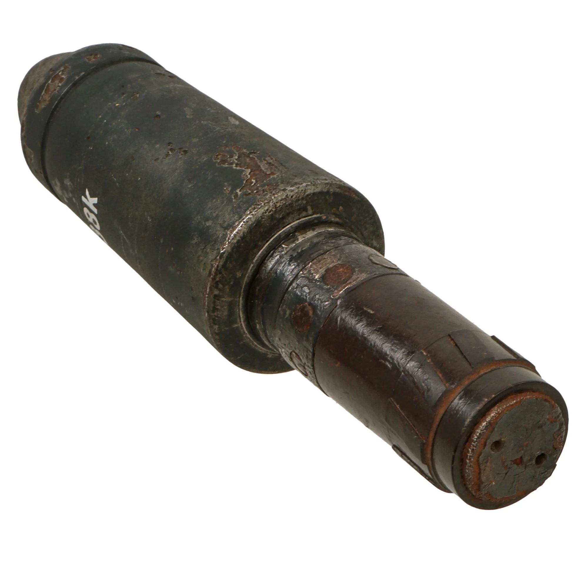 Original German WWII Inert 98k Rifle Schießbecher Anti-Tank Grenade - Große Gewehrpanzergranate - Restored Stencil — image 2