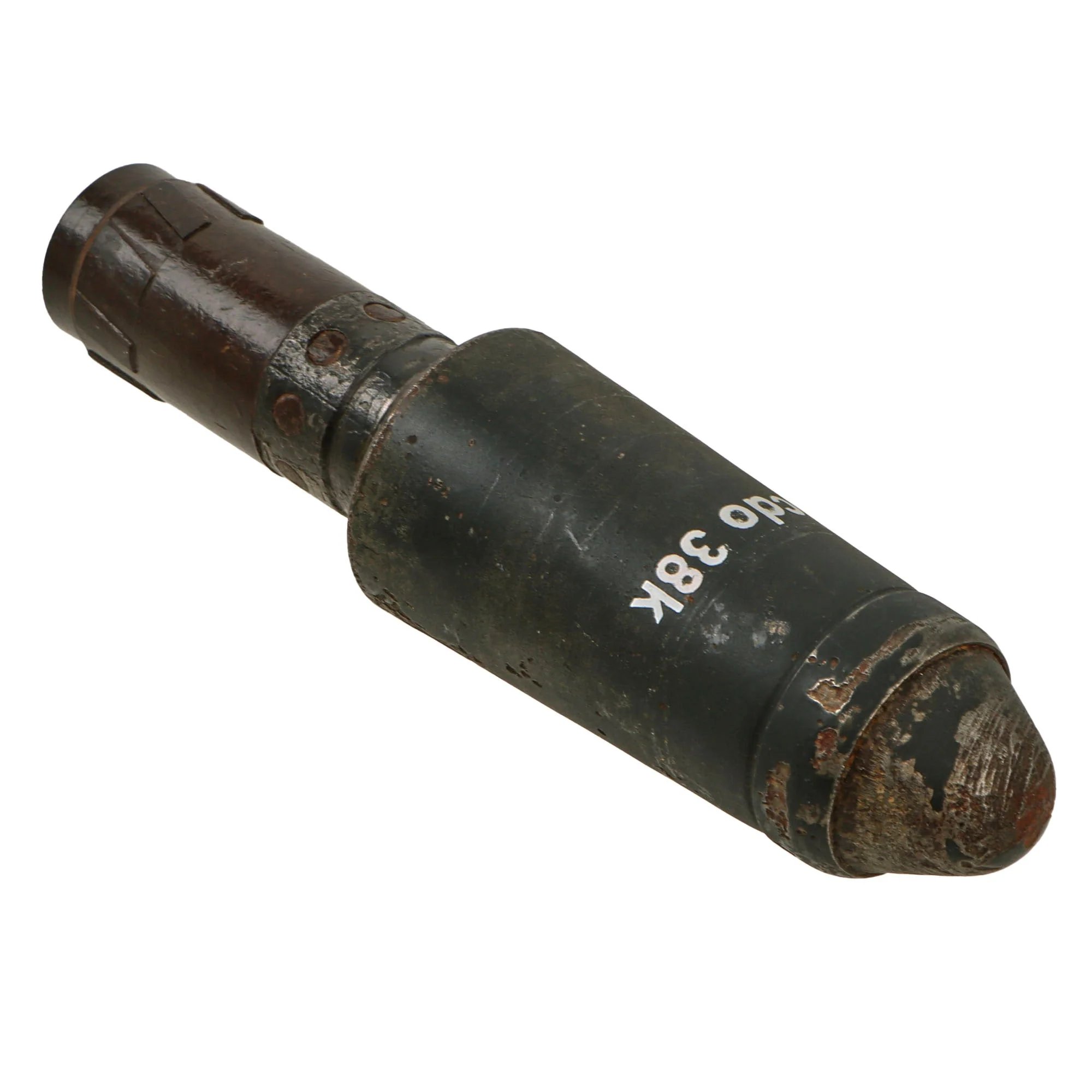 Original German WWII Inert 98k Rifle Schießbecher Anti-Tank Grenade - Große Gewehrpanzergranate - Restored Stencil — image 3