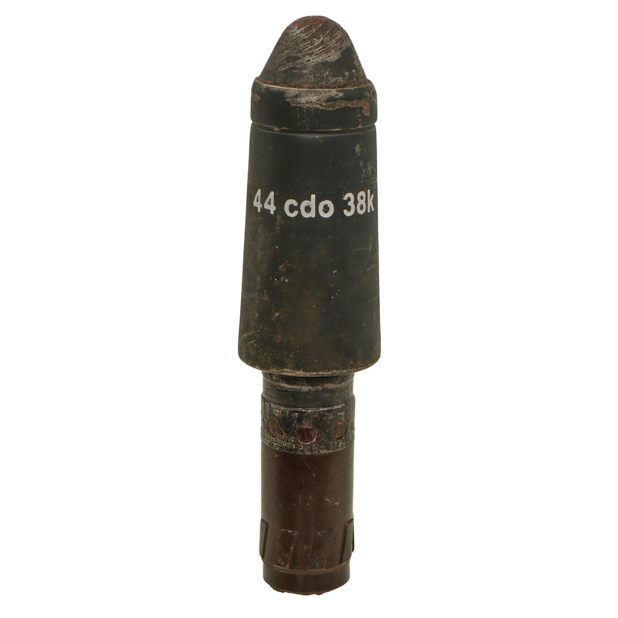 Original German WWII Inert 98k Rifle Schießbecher Anti-Tank Grenade - Große Gewehrpanzergranate - Restored Stencil — image 6