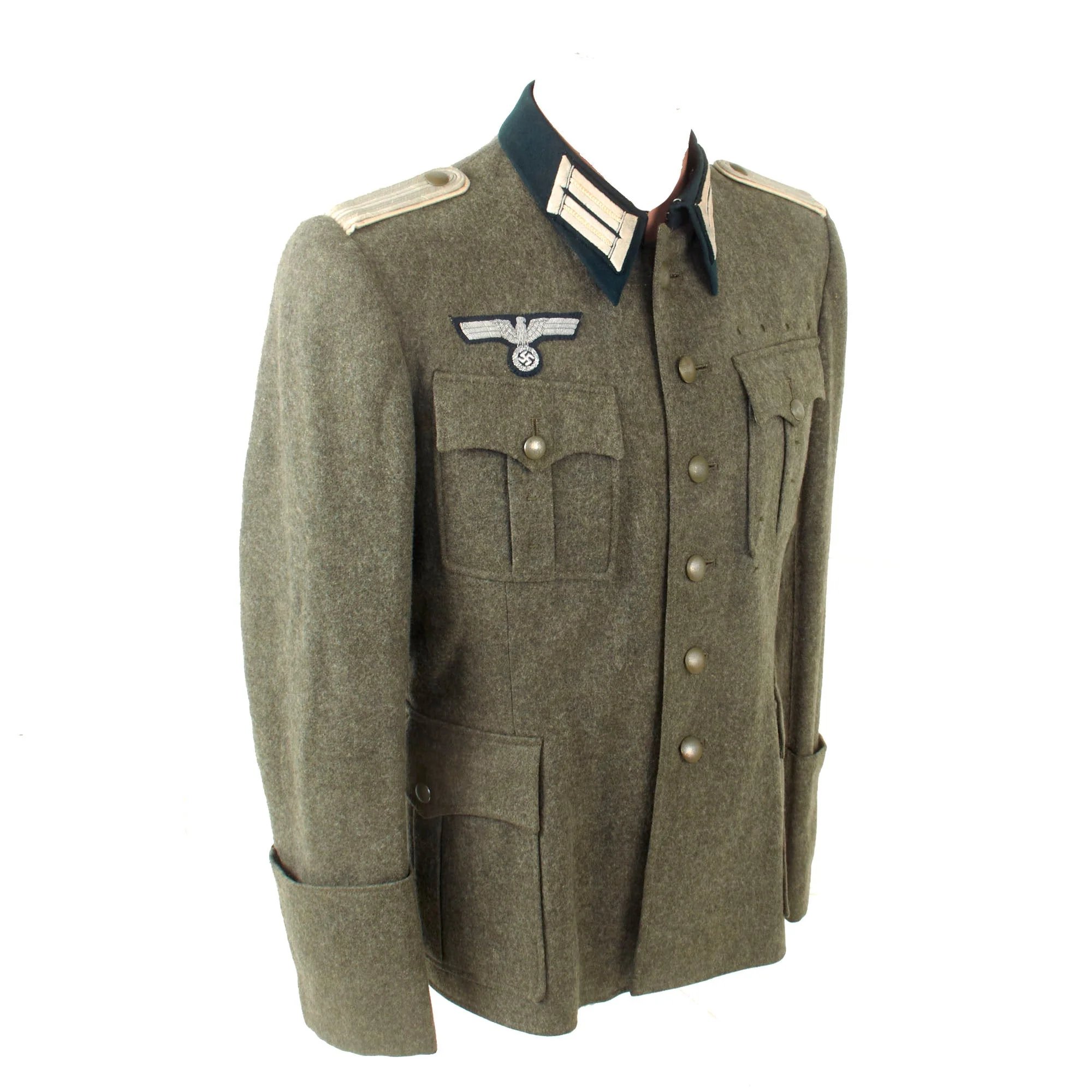 Original German WWII Heer Infantry Leutnant Officer M36 Field Uniform Tunic with Trousers — image 13