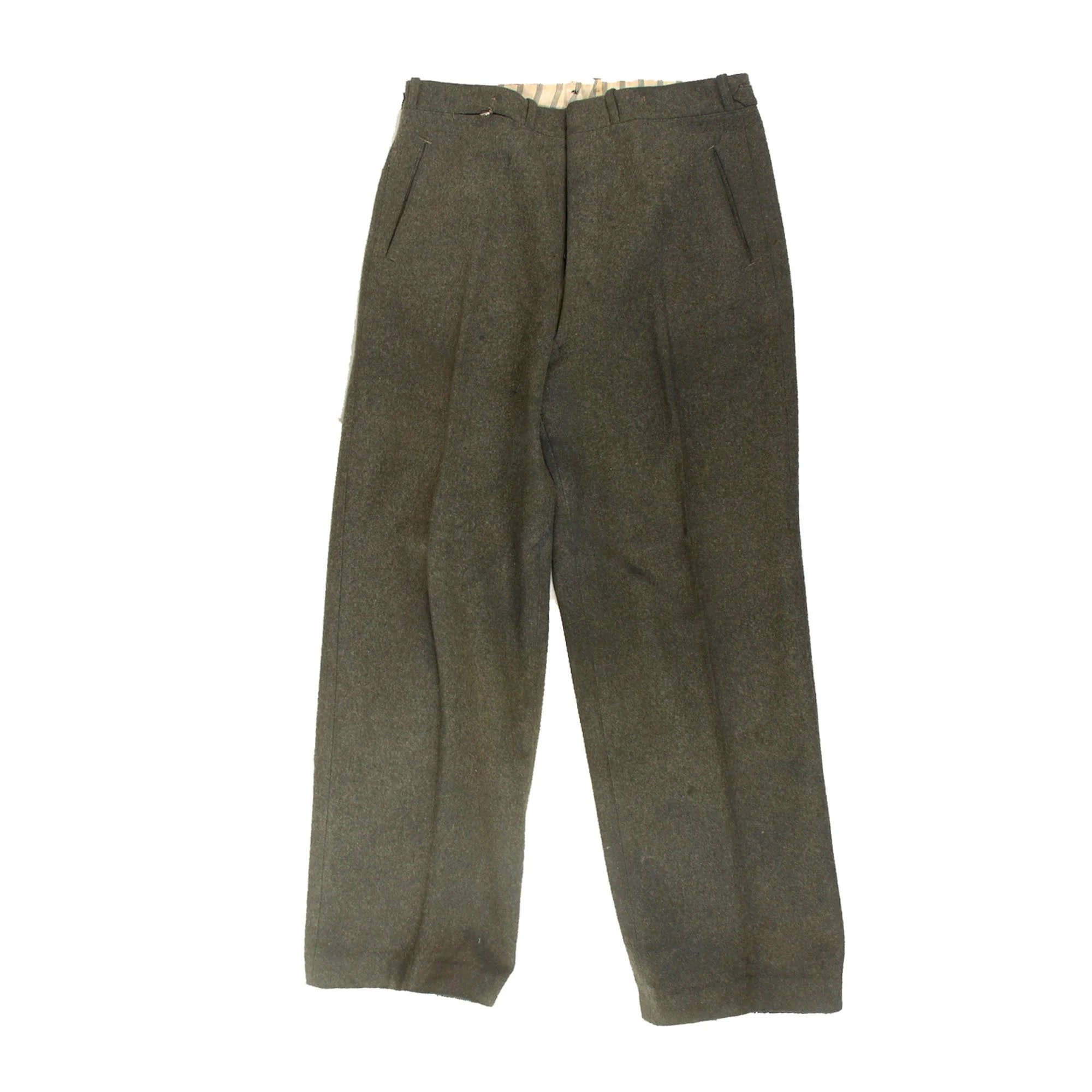 Original German WWII Heer Infantry Leutnant Officer M36 Field Uniform Tunic with Trousers — image 14