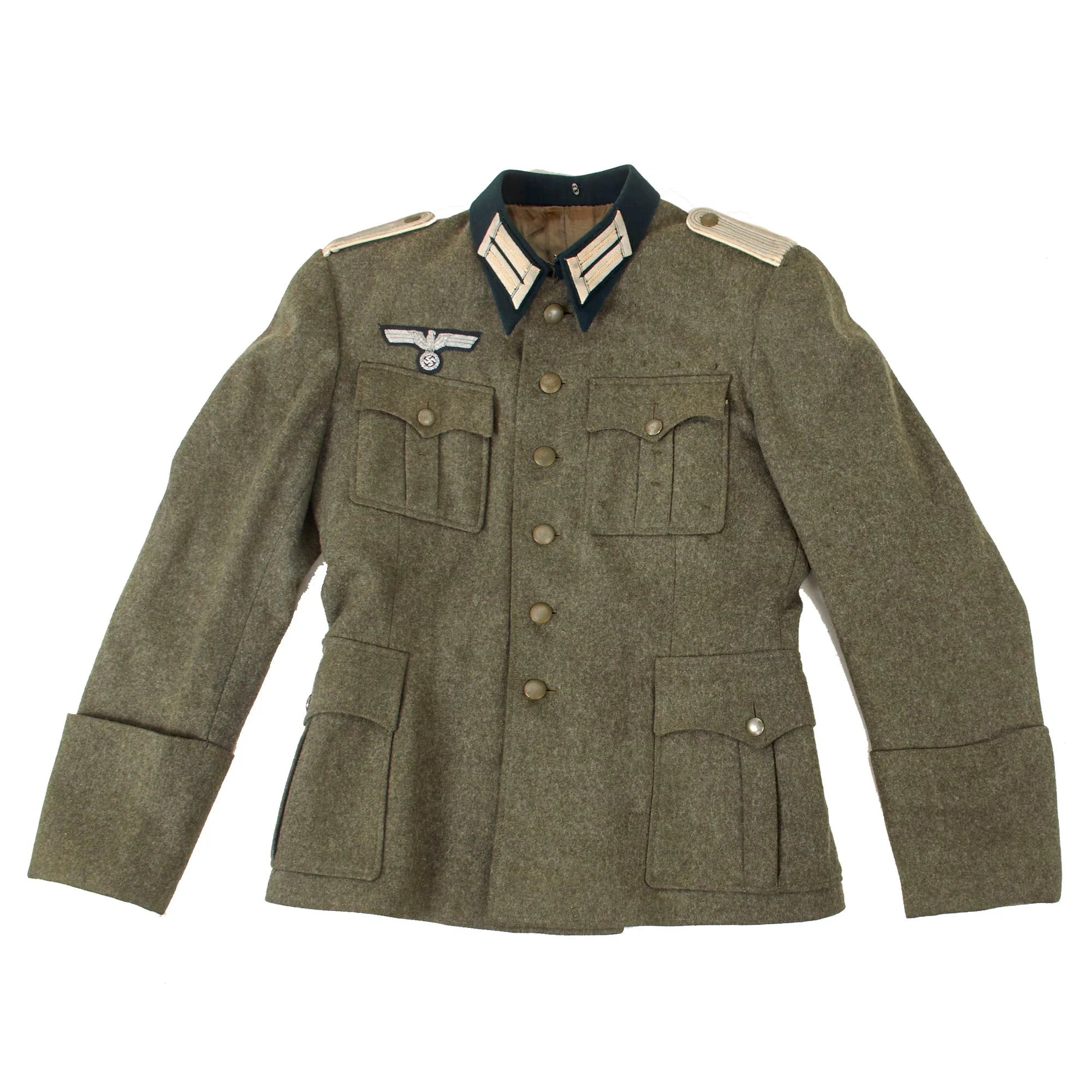Original German WWII Heer Infantry Leutnant Officer M36 Field Uniform Tunic with Trousers — image 16