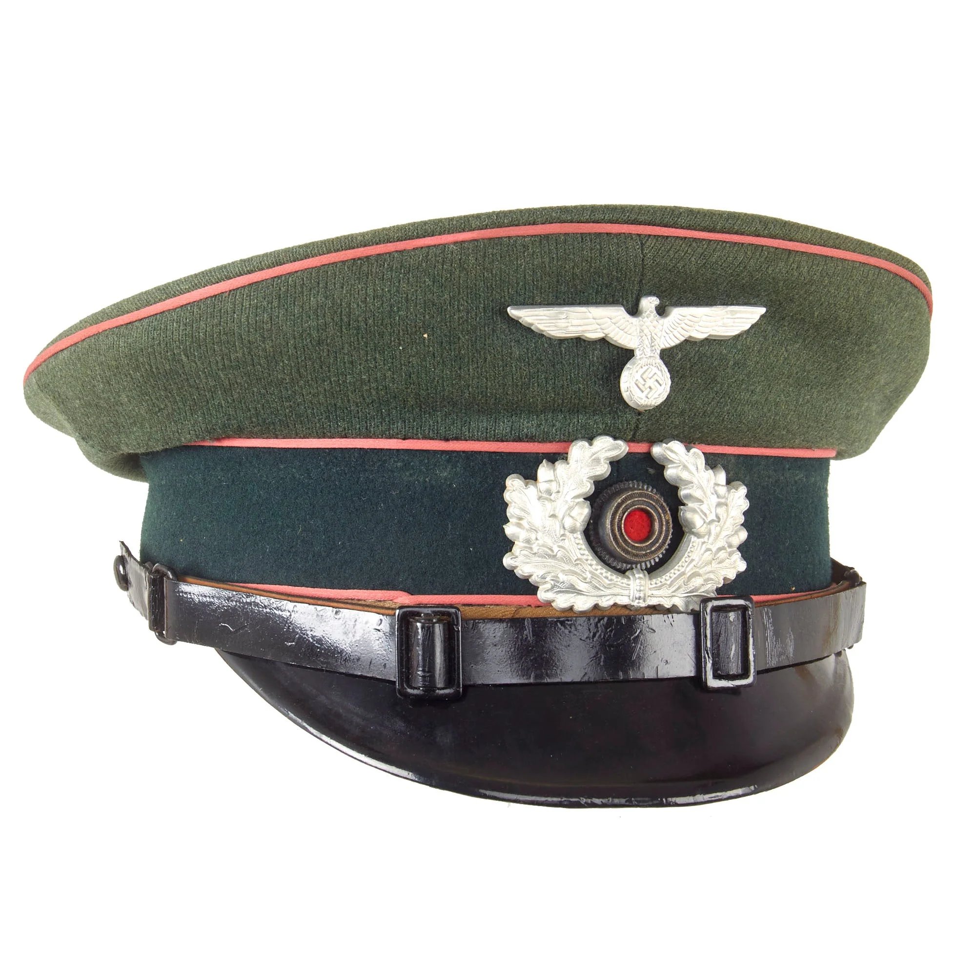 Original German WWII Army Heer Panzer EM/NCO Schirmmütze Visor Cap - Size 56 — image 11