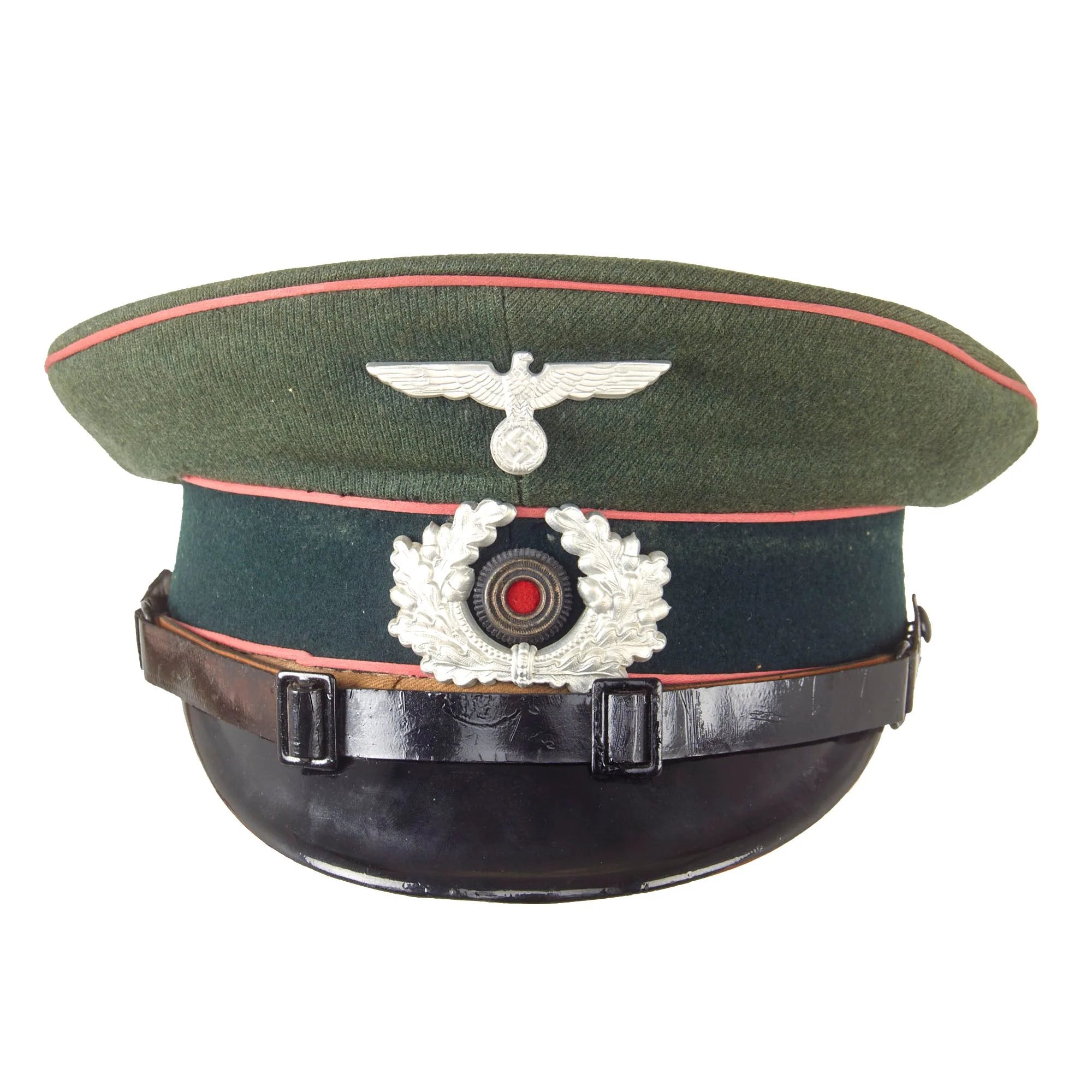 Original German WWII Army Heer Panzer EM/NCO Schirmmütze Visor Cap - Size 56 — image 2