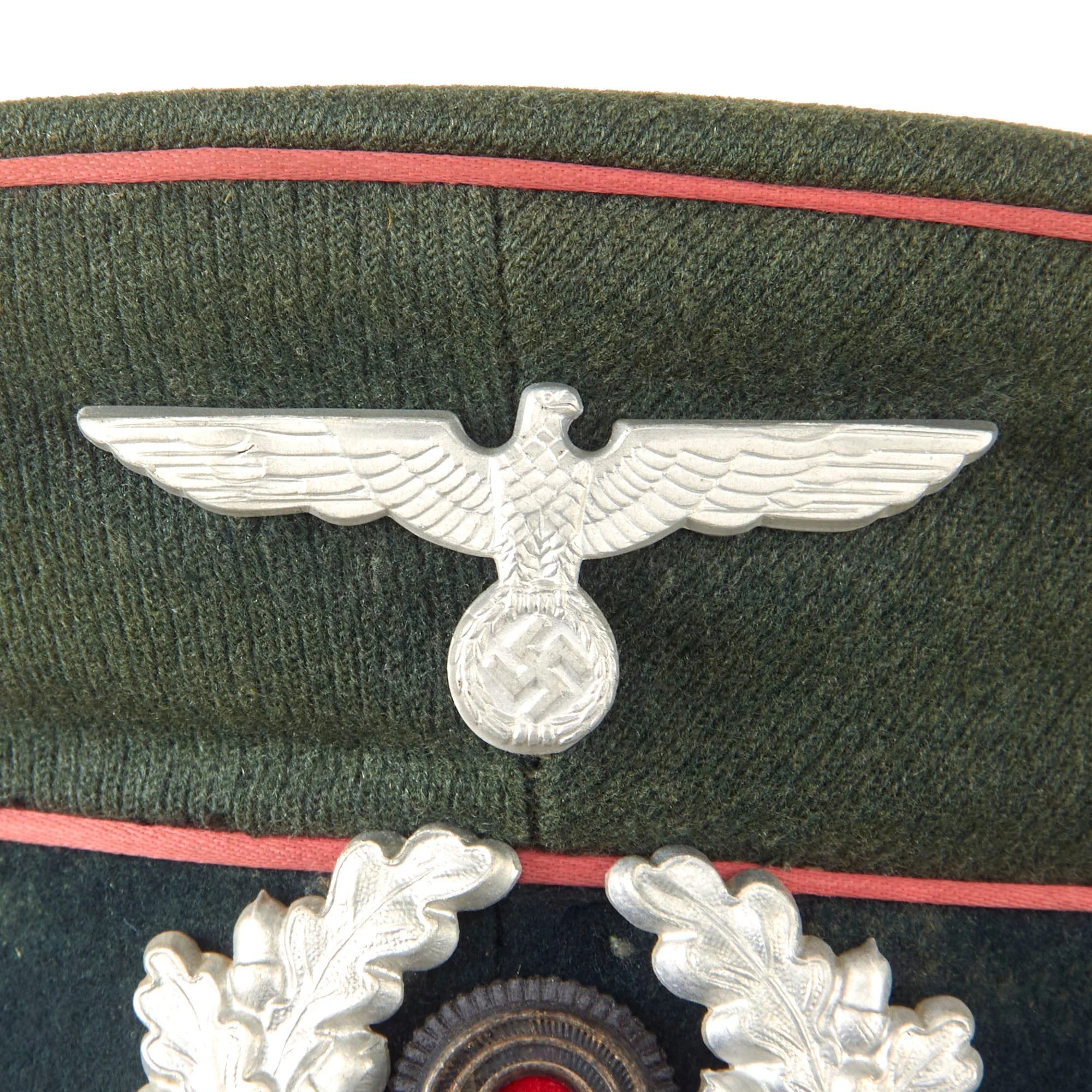 Original German WWII Army Heer Panzer EM/NCO Schirmmütze Visor Cap - Size 56 — image 4