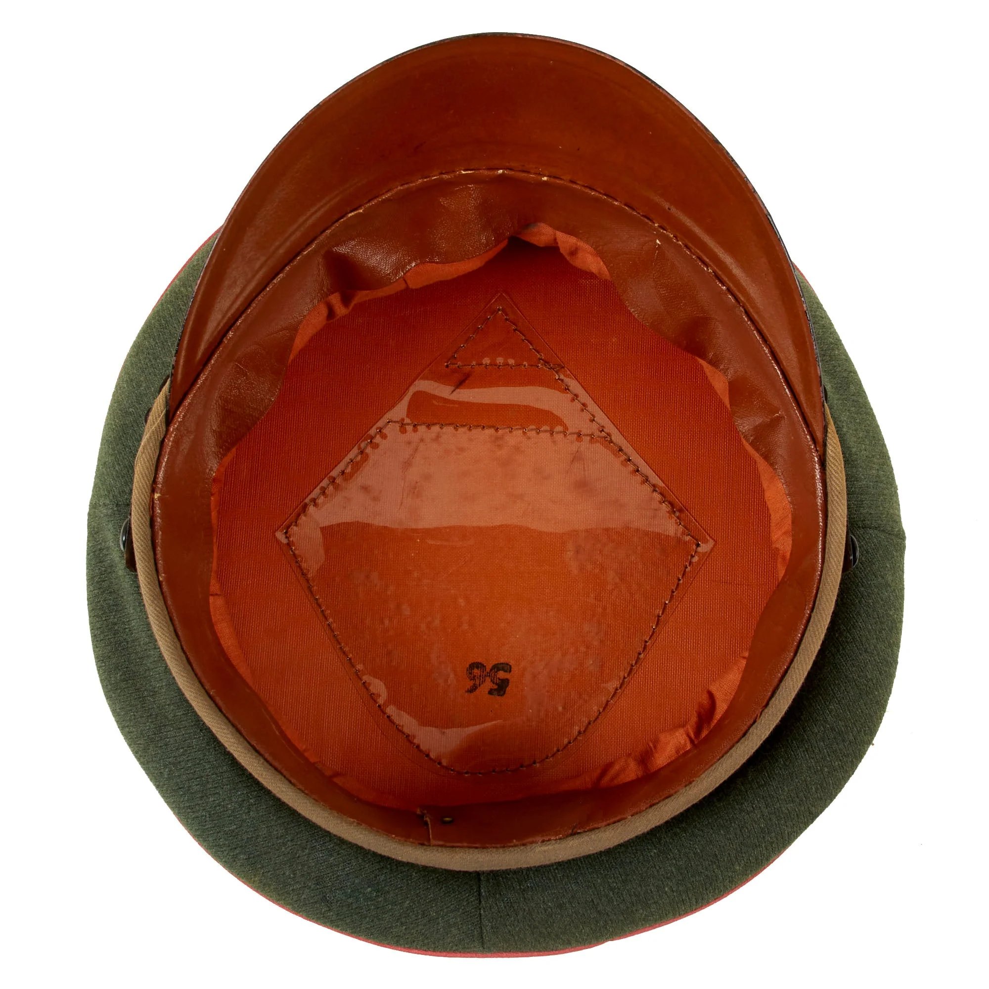 Original German WWII Army Heer Panzer EM/NCO Schirmmütze Visor Cap - Size 56 — image 8