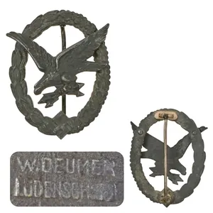 Original German WWII Luftwaffe Radio Operator & Air Gunner Badge …