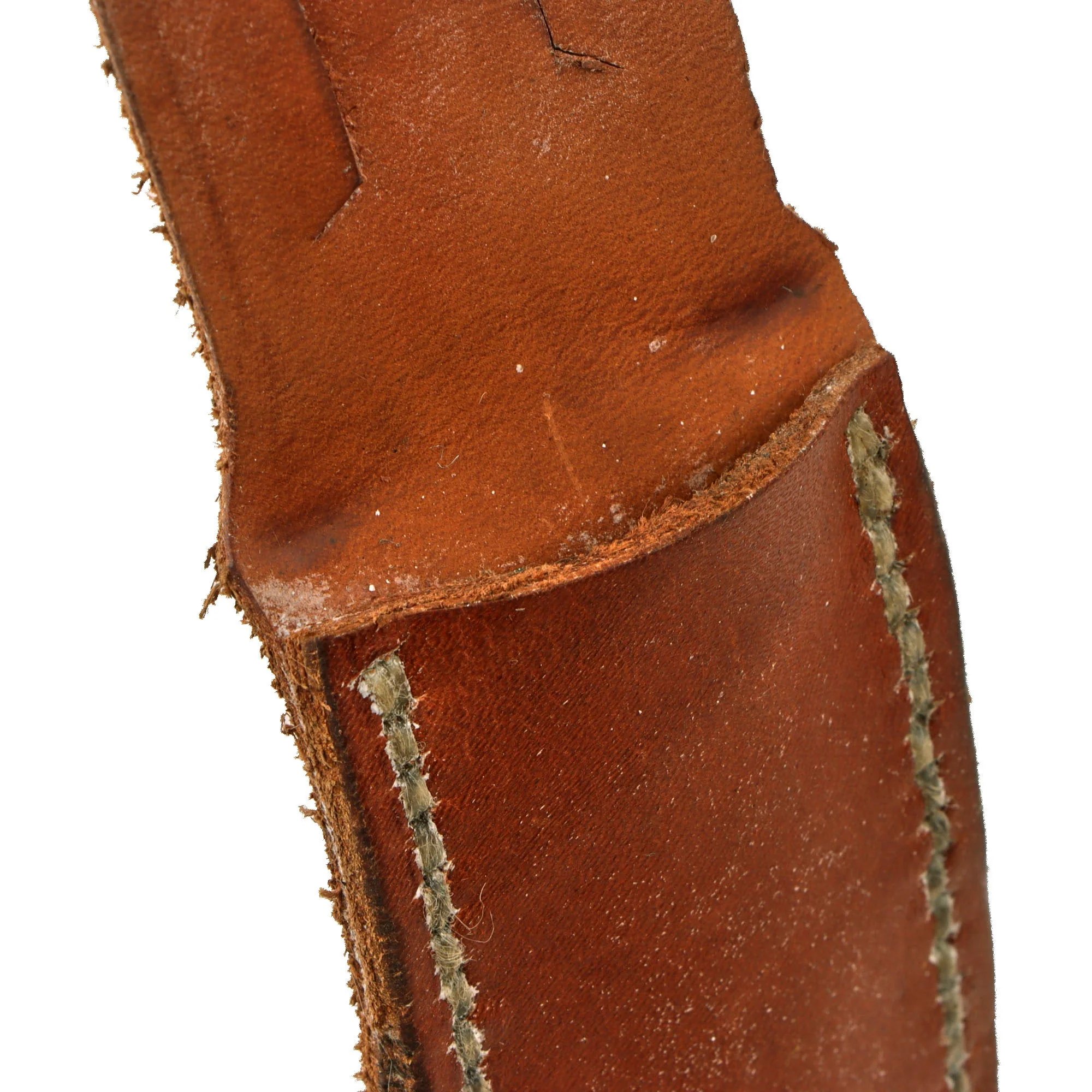 Original U.S. WWII Cut Down M1913 'Patton' Saber Fighting Knife by the Anderson Knife Company of Glendale, California with Leather Sheath - From Collection of American Edged Weapon Museum — image 13