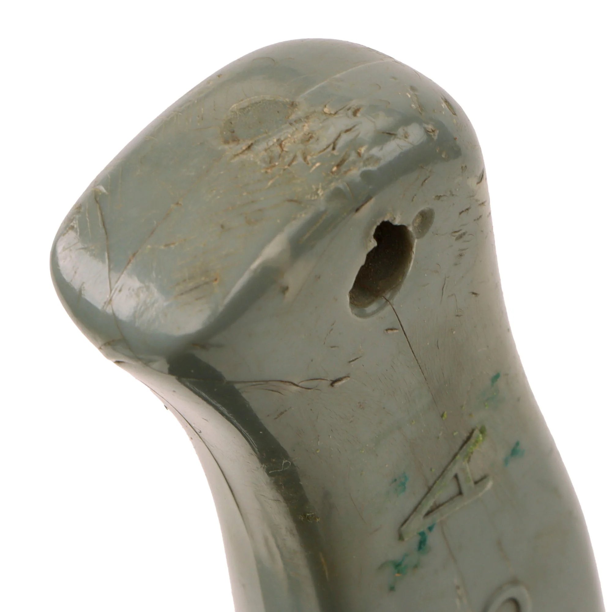 Original U.S. WWII Cut Down M1913 'Patton' Saber Fighting Knife by the Anderson Knife Company of Glendale, California with Leather Sheath - From Collection of American Edged Weapon Museum — image 6