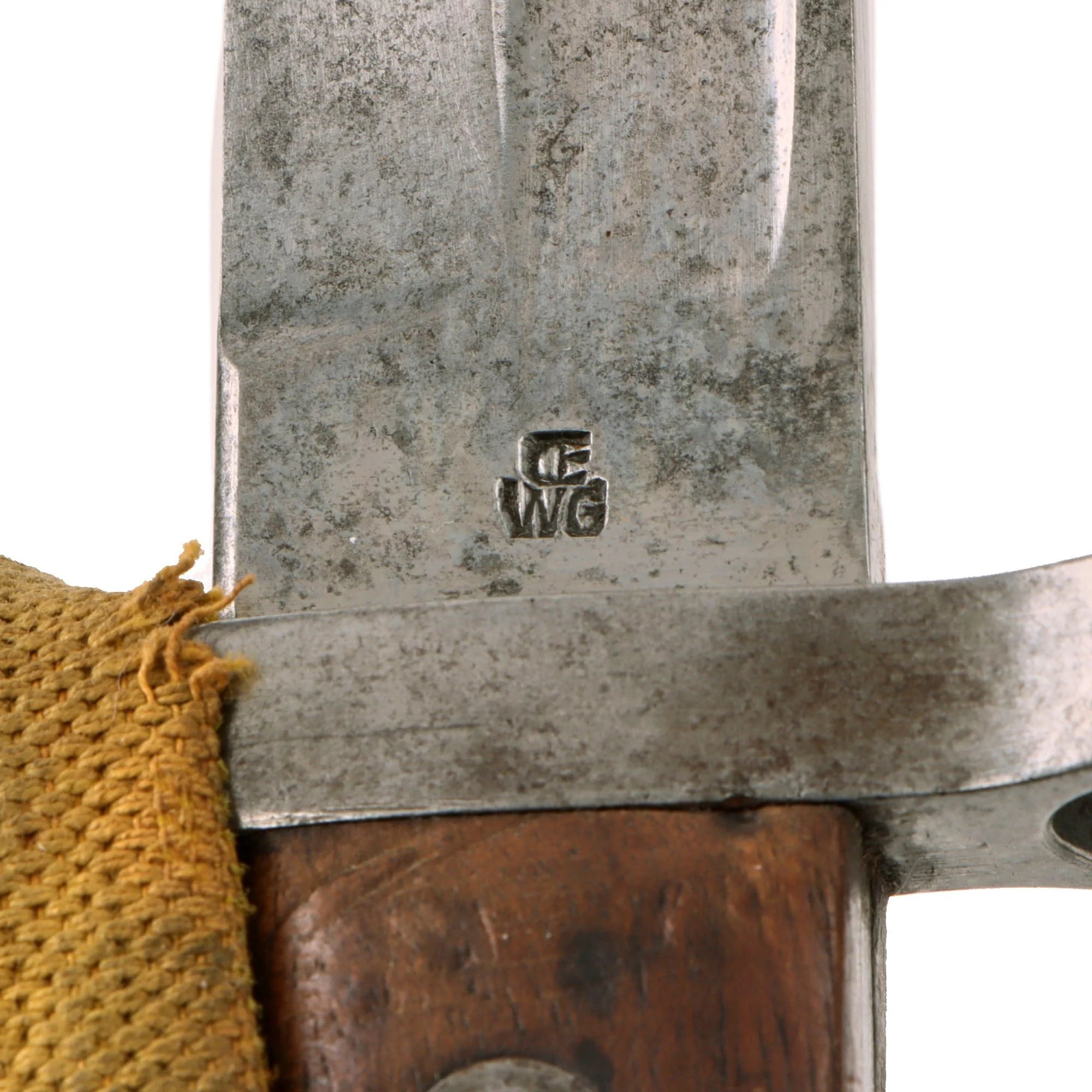 Original Austrian WWI Mannlicher M1890 NCO Bayonet by ŒWG Steyr with Hook Quillon, Scabbard, Frog & Troddle Knot - Featured in To The Hilt The Austrian Bayonet by David F. Machnicki — image 9