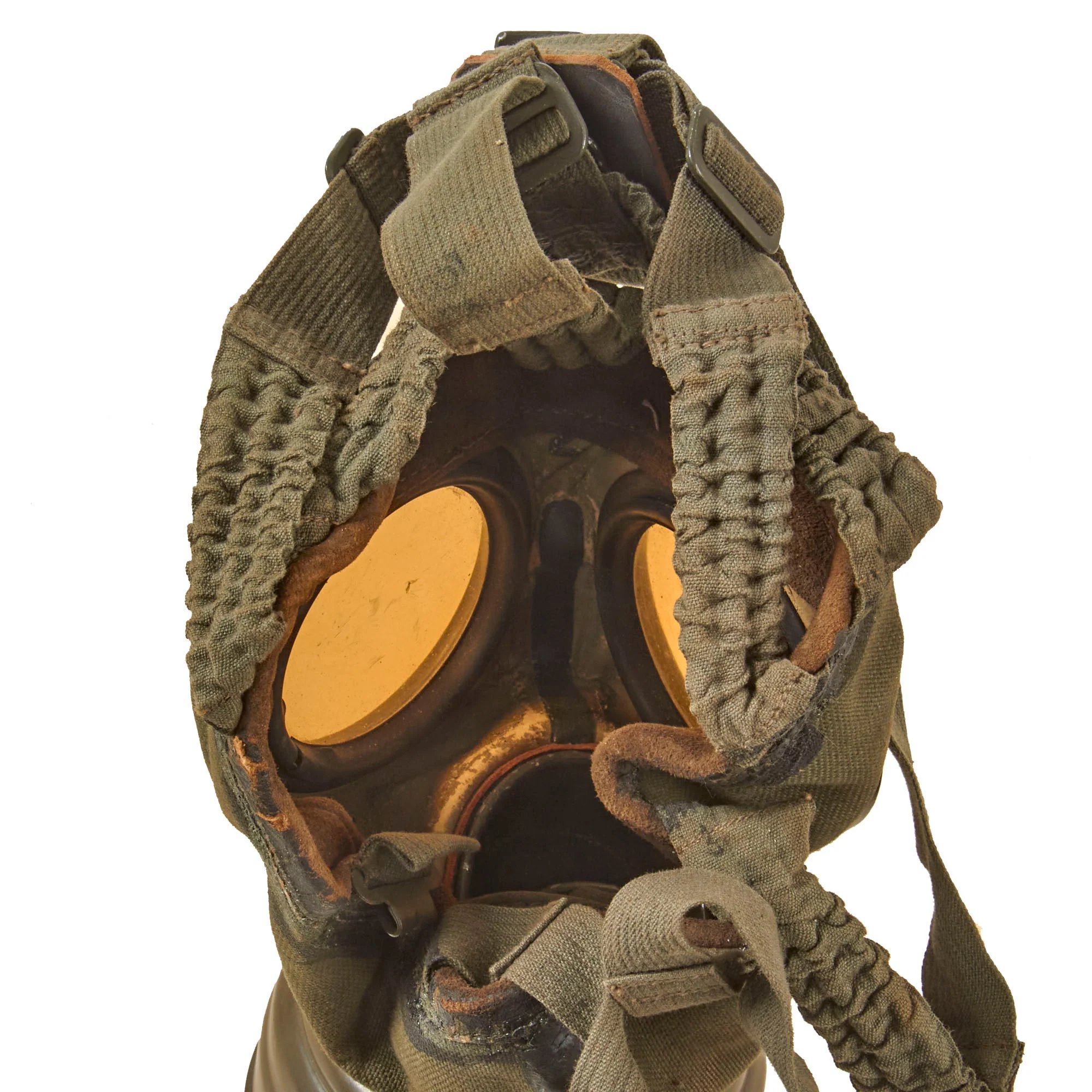 Original German WWII M30 Size 2 Gas Mask with FE55 Filter and Can - Dated 1937 — image 8