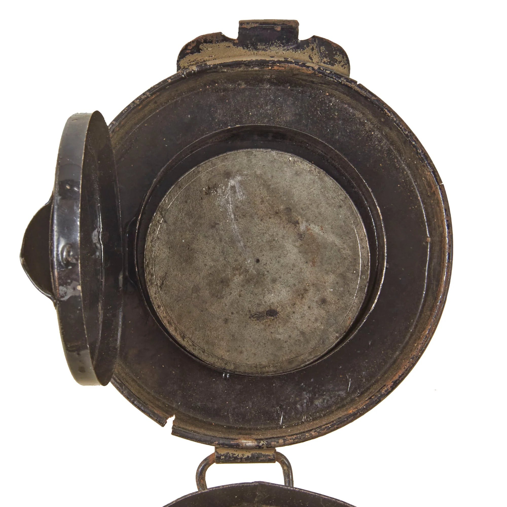 Original Imperial German WWI Named M1917 Ledermaske Gas Mask & Canister with Original Ersatz Carrying Strap & Unopened Filter — image 4