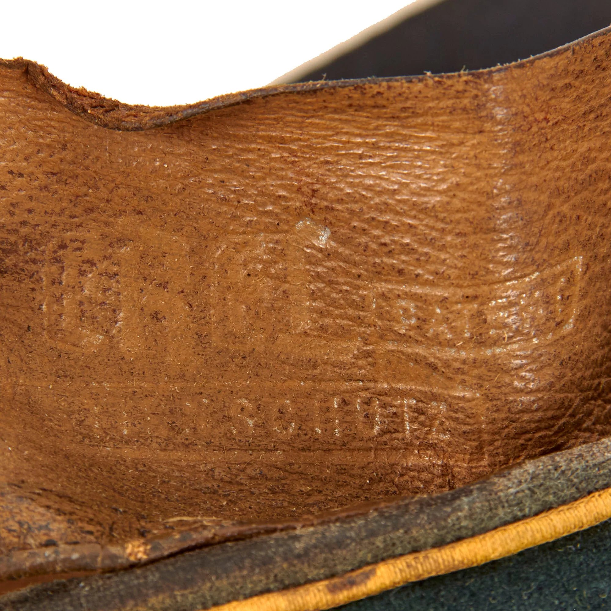 Original German WWII Heer Army Infantry Officer Schirmmütze Visor Crush Cap with BeVo Insignia by EREL Extra - Double Marked — image 8