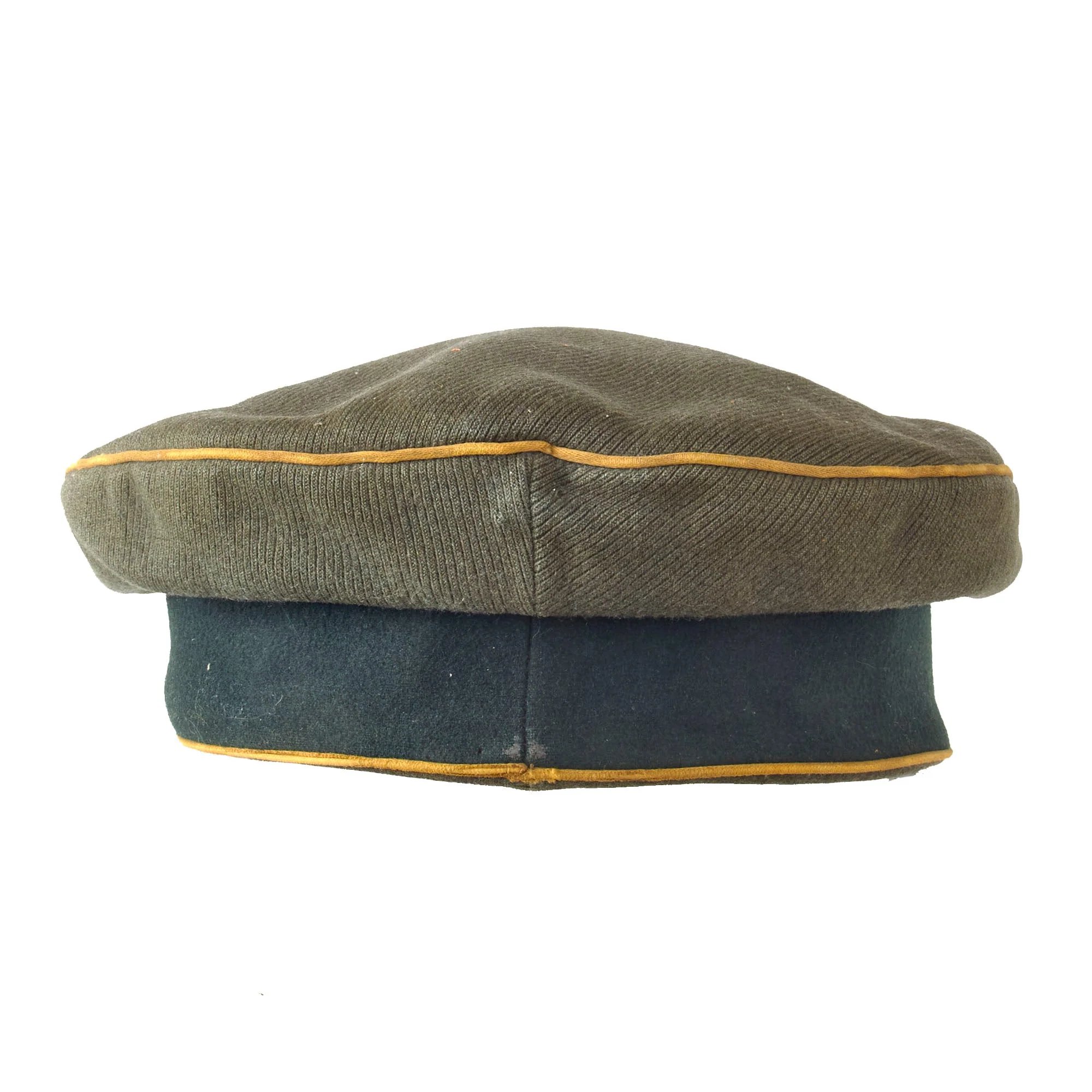Original German WWII Heer Army Infantry Officer Schirmmütze Visor Crush Cap with BeVo Insignia by EREL Extra - Double Marked — image 9