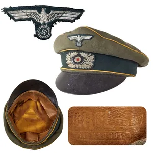 Original German WWII Heer Army Infantry Officer Schirmmütze Visor Crush …