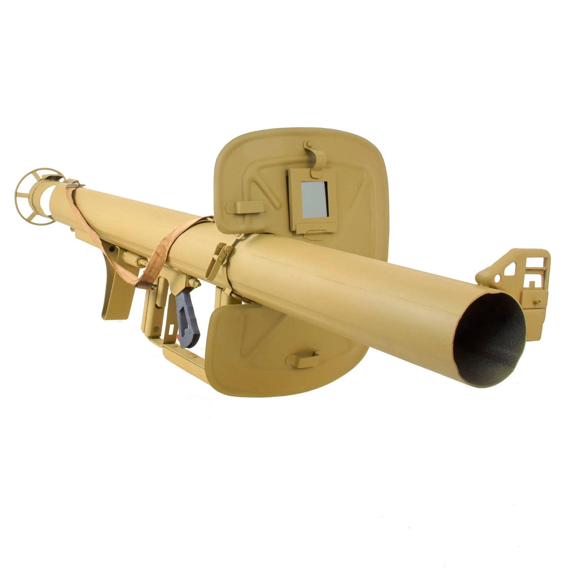 Original German WWII Panzerschreck RPzB 54 Inert Anti-Tank Rocket Launcher by Schricker & Co. Repainted with Replica Shield — image 2