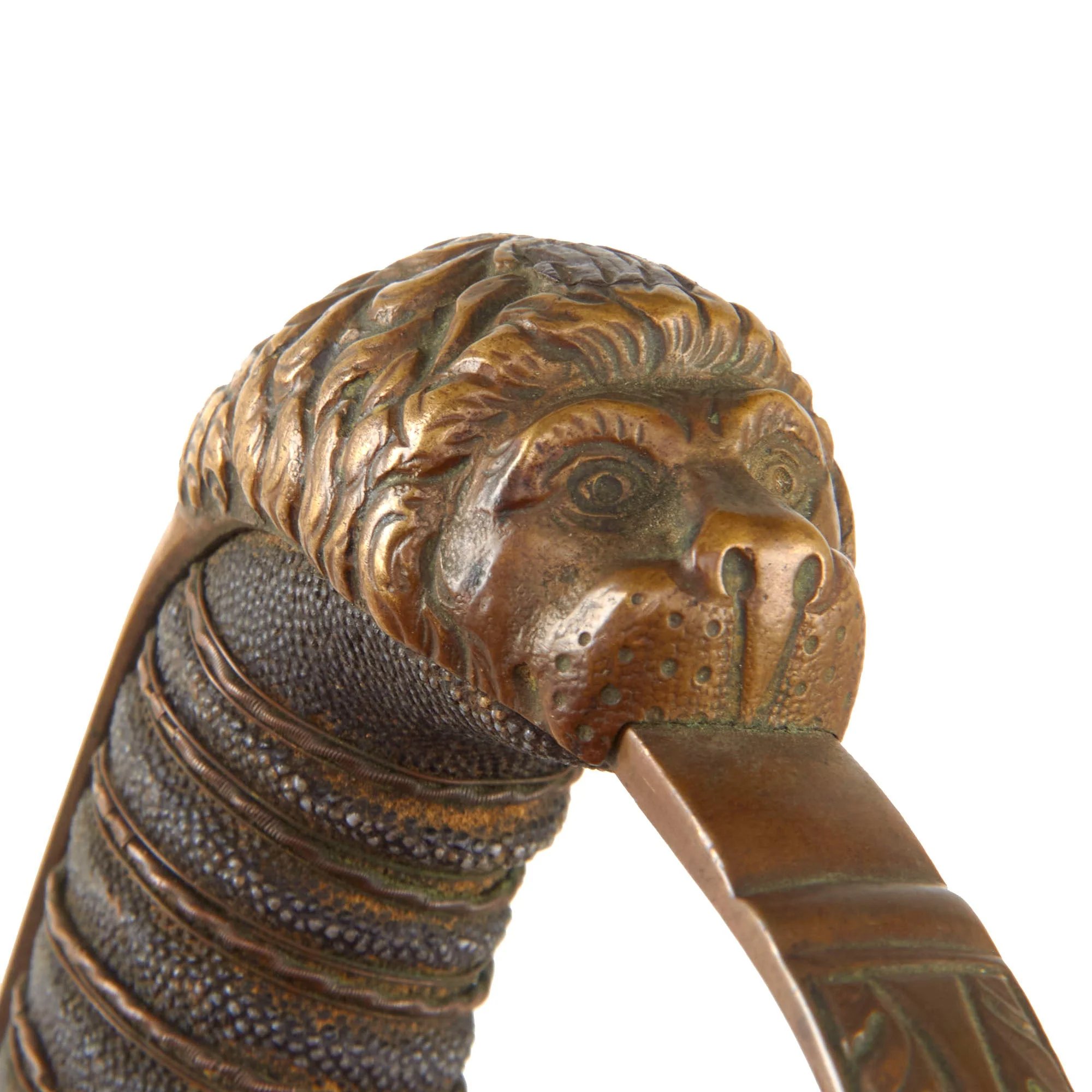 Original German Pre-Franco Prussian War Lippstadt Lion's Head Officer's Sword with City Coat of Arms on Guard & Scabbard by A&E. Holler of Solingen — image 12