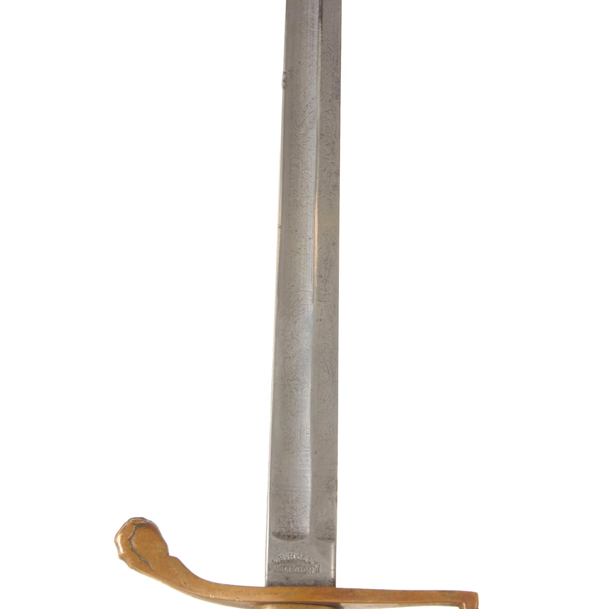 Original German Pre-Franco Prussian War Lippstadt Lion's Head Officer's Sword with City Coat of Arms on Guard & Scabbard by A&E. Holler of Solingen — image 18
