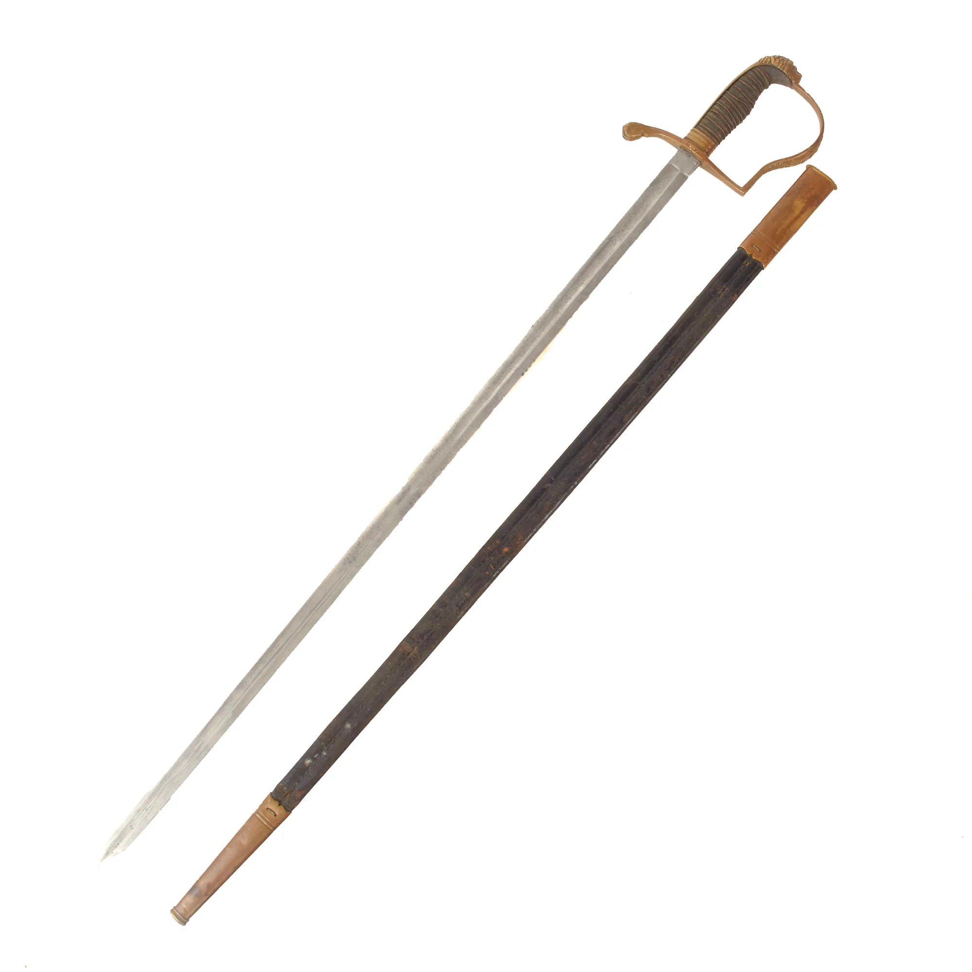 Original German Pre-Franco Prussian War Lippstadt Lion's Head Officer's Sword with City Coat of Arms on Guard & Scabbard by A&E. Holler of Solingen — image 2