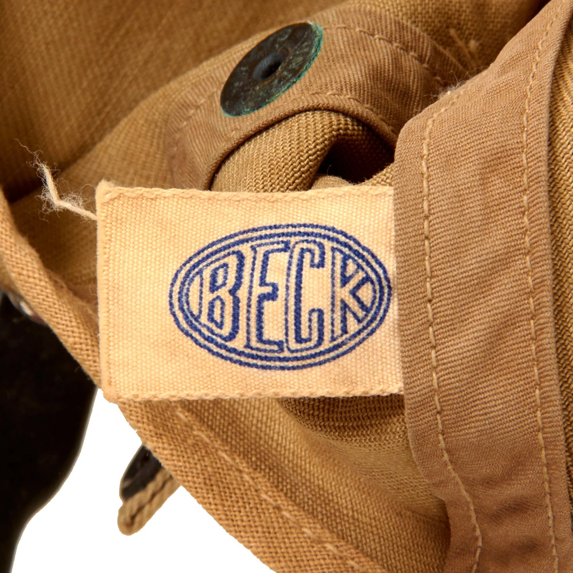 Original U.S. WWII USN / USMC NAF 1092S Cloth Flight Helmet by Beck with TH-37 Earphones and AN-6530 Goggles — image 6