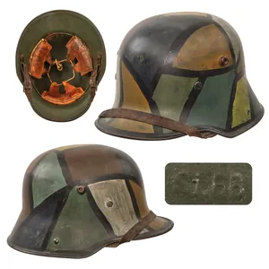 Original German WWI M16 Stahlhelm Helmet with Reproduced Panel Camouflage …