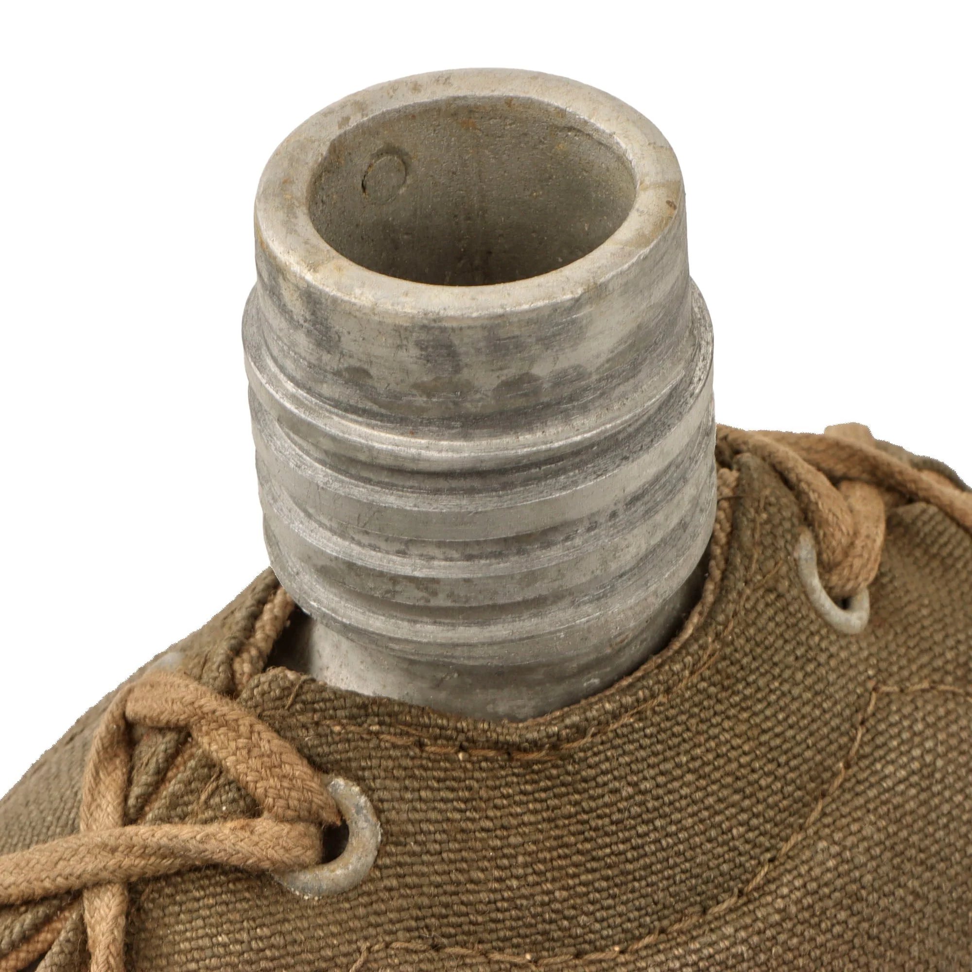 Original Imperial Japanese WWII Special Naval Landing Forces Canteen with Canvas Cover & Strap — image 3