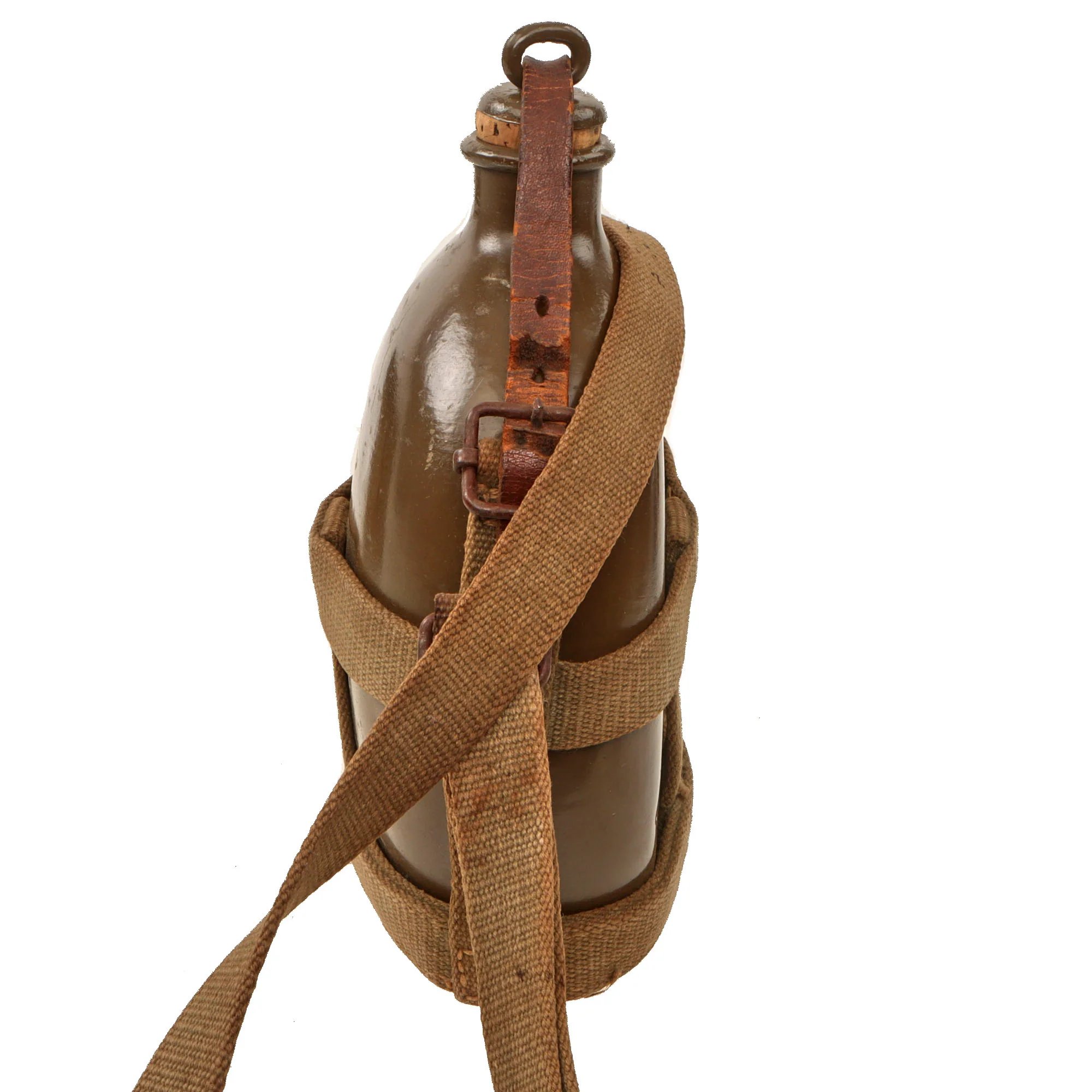 Original Japanese WWII 1943 Dated Messkit and 1934 Dated Aluminum Canteen With Canvas Carrier - 2 Items — image 10