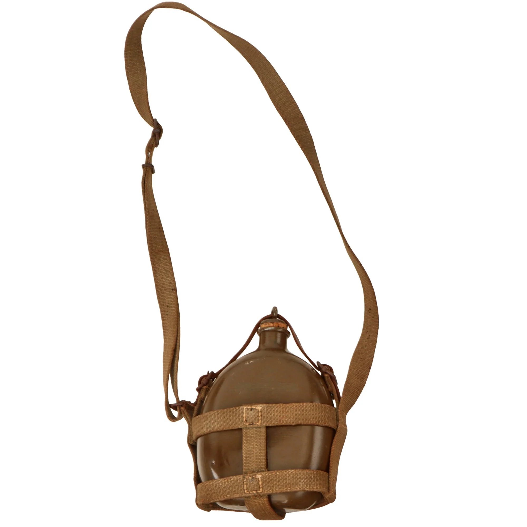 Original Japanese WWII 1943 Dated Messkit and 1934 Dated Aluminum Canteen With Canvas Carrier - 2 Items — image 2