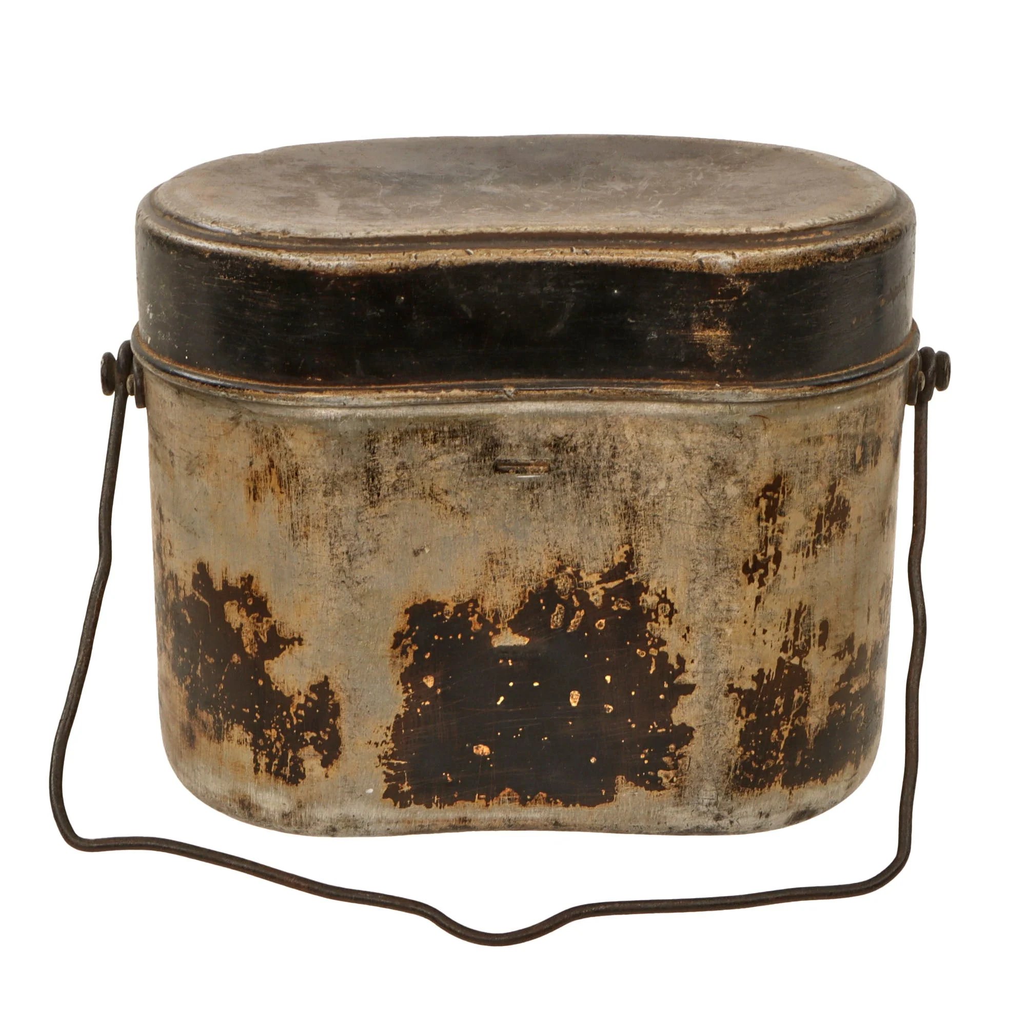 Original Japanese WWII 1943 Dated Messkit and 1934 Dated Aluminum Canteen With Canvas Carrier - 2 Items — image 3