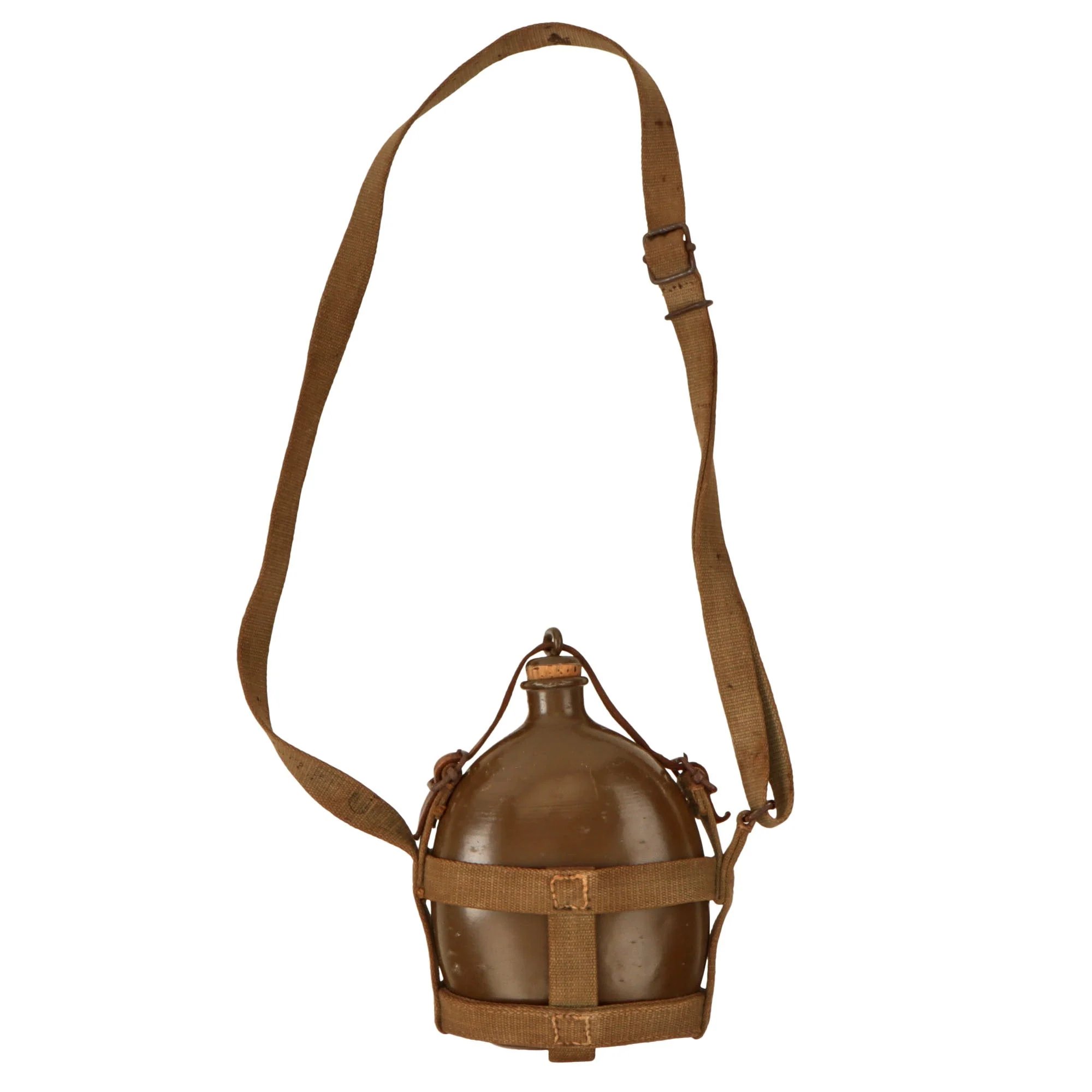 Original Japanese WWII 1943 Dated Messkit and 1934 Dated Aluminum Canteen With Canvas Carrier - 2 Items — image 5