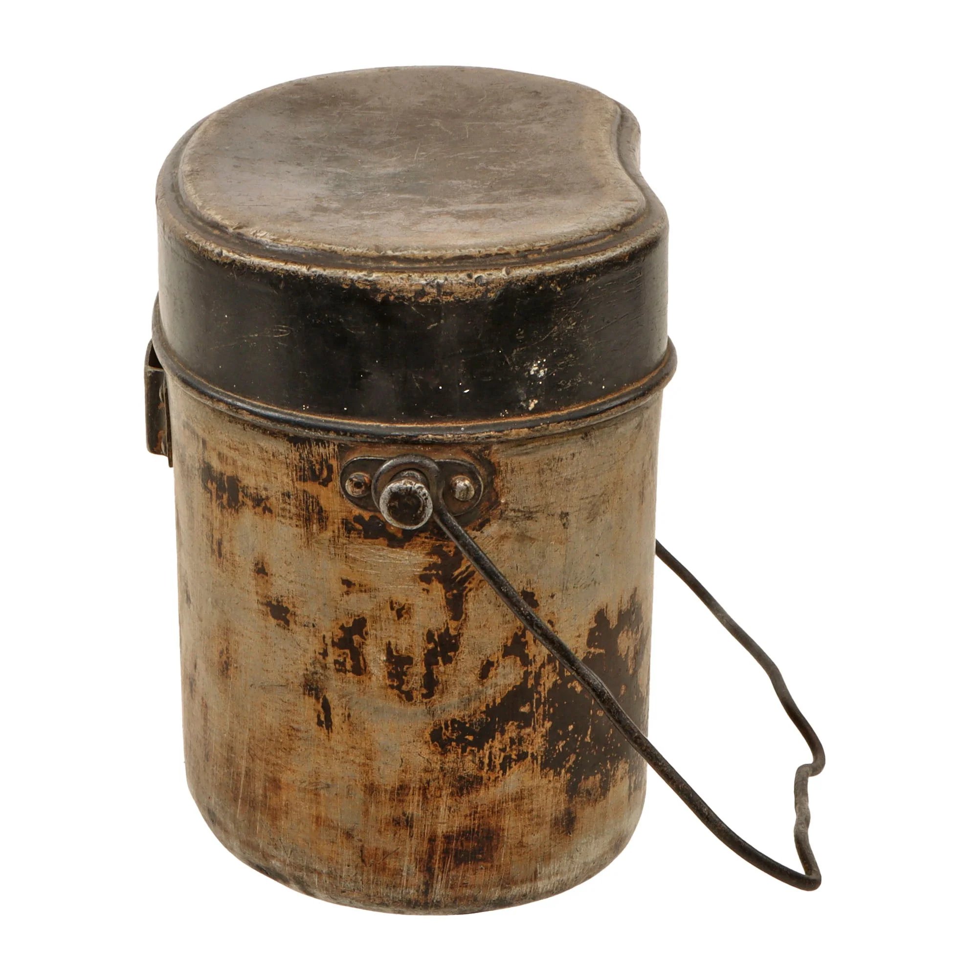 Original Japanese WWII 1943 Dated Messkit and 1934 Dated Aluminum Canteen With Canvas Carrier - 2 Items — image 7