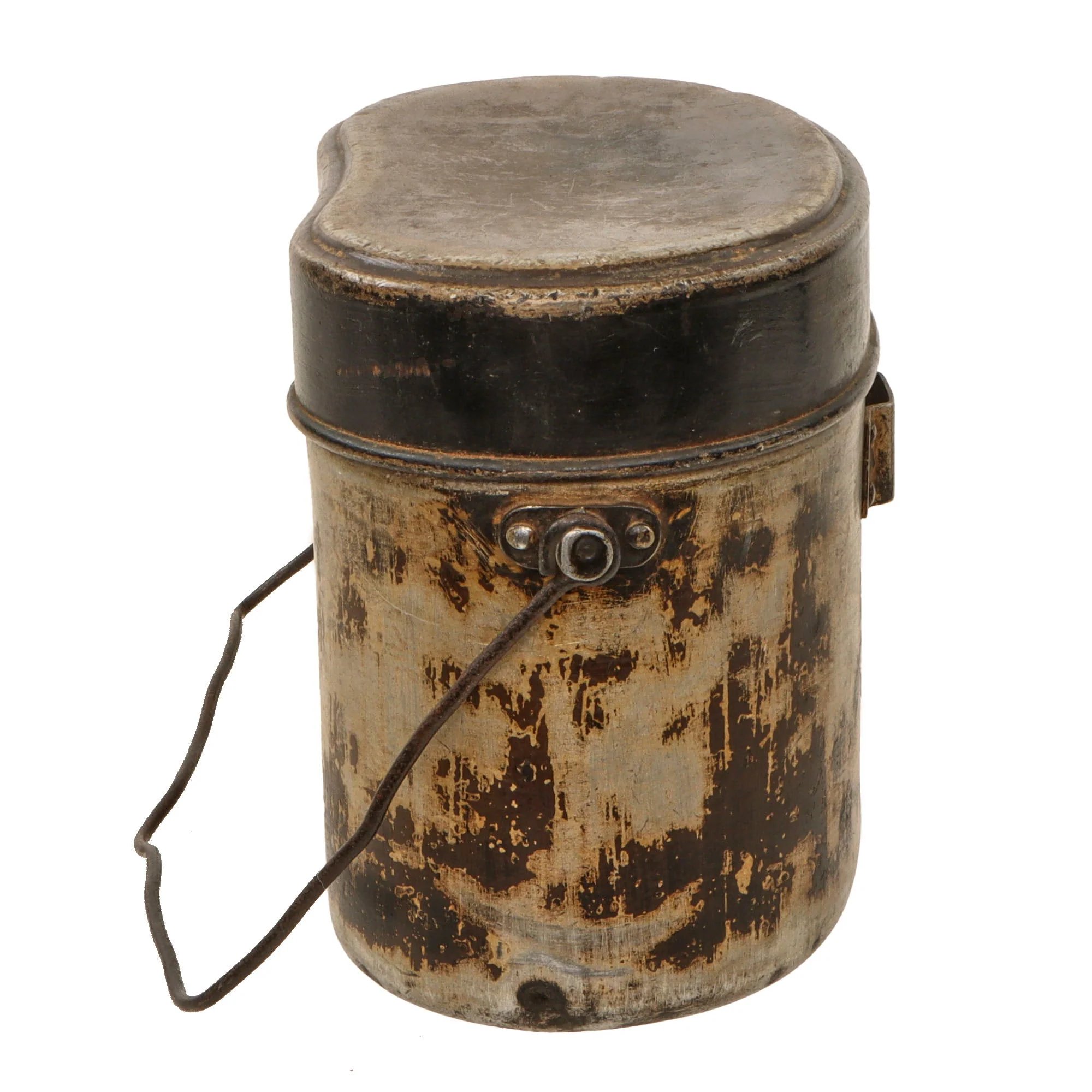 Original Japanese WWII 1943 Dated Messkit and 1934 Dated Aluminum Canteen With Canvas Carrier - 2 Items — image 8