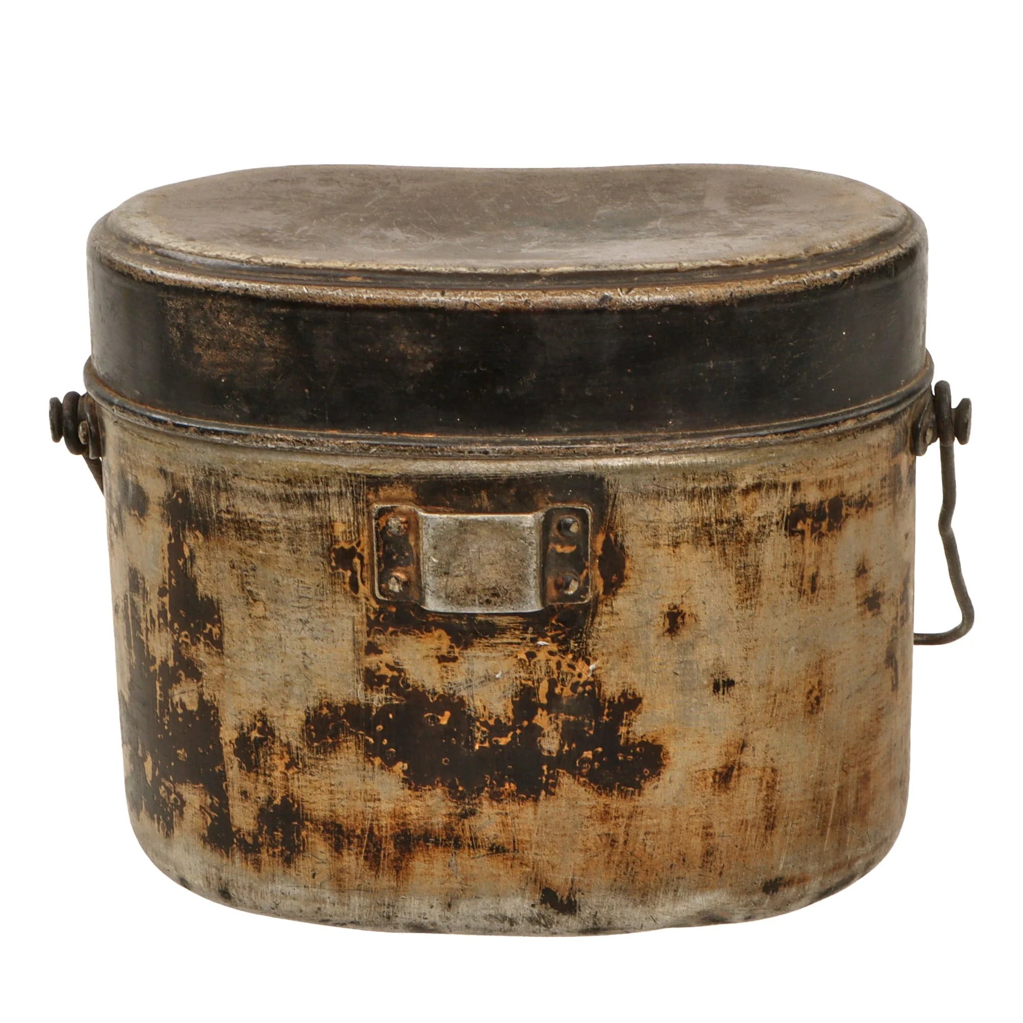 Original Japanese WWII 1943 Dated Messkit and 1934 Dated Aluminum Canteen With Canvas Carrier - 2 Items — image 9