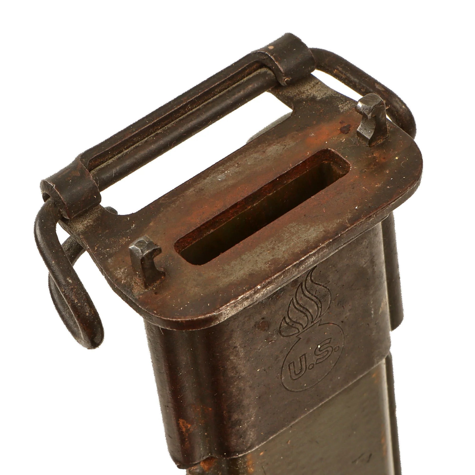 Original U.S. WWI & WWII M1905 Springfield 16 inch Rifle Bayonet Marked S.A. with M3 Scabbard - Dated 1917 — image 14