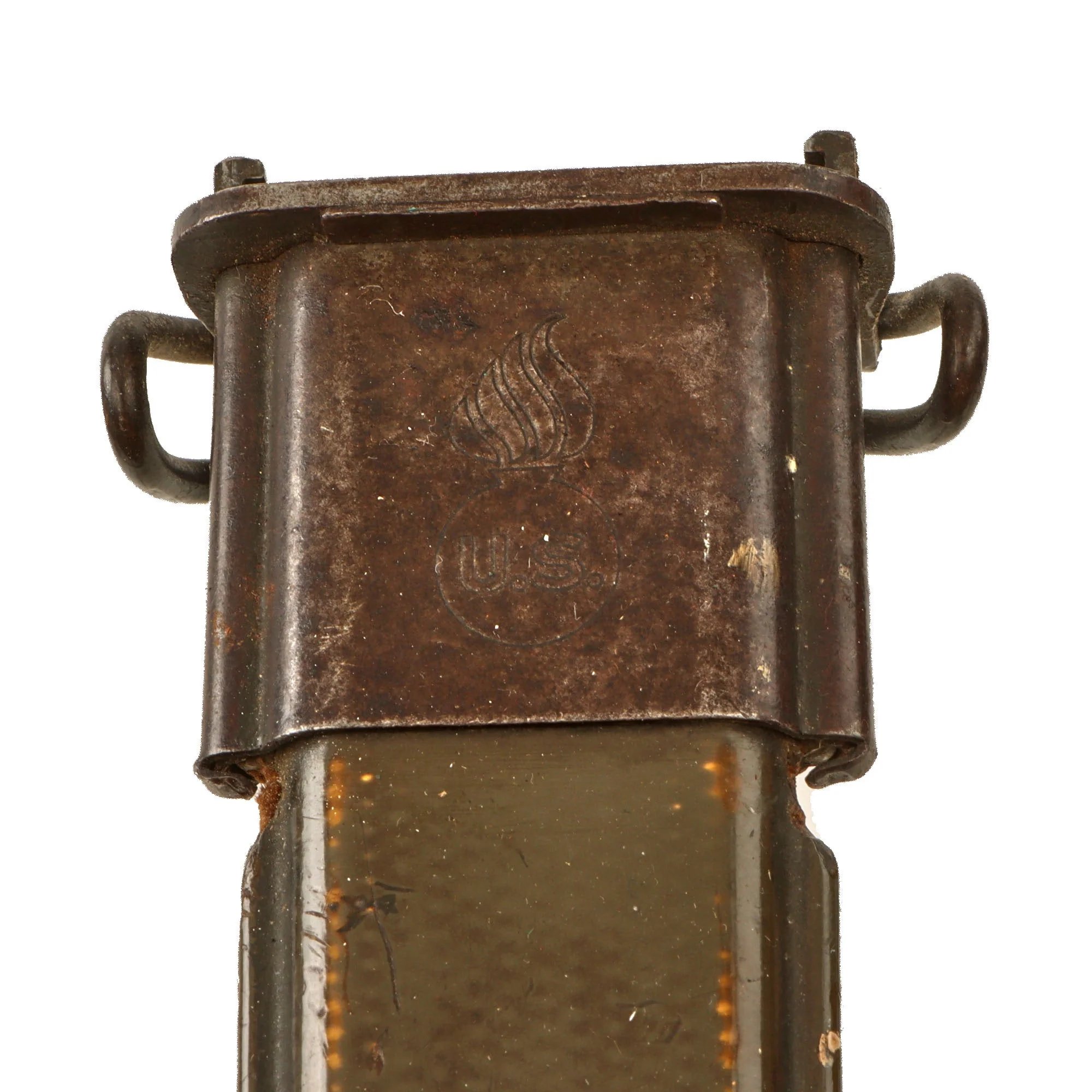 Original U.S. WWI & WWII M1905 Springfield 16 inch Rifle Bayonet Marked S.A. with M3 Scabbard - Dated 1917 — image 15