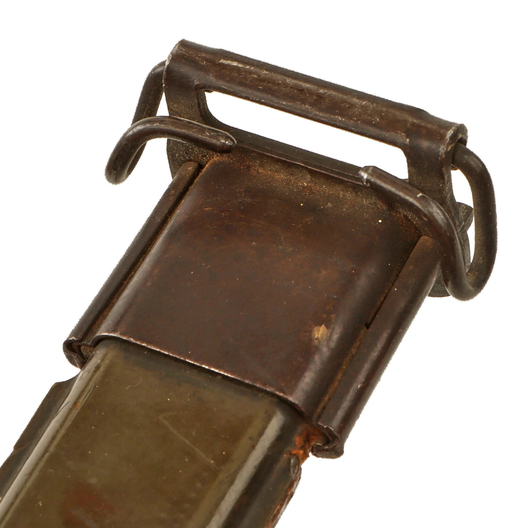 Original U.S. WWI & WWII M1905 Springfield 16 inch Rifle Bayonet Marked S.A. with M3 Scabbard - Dated 1917 — image 16