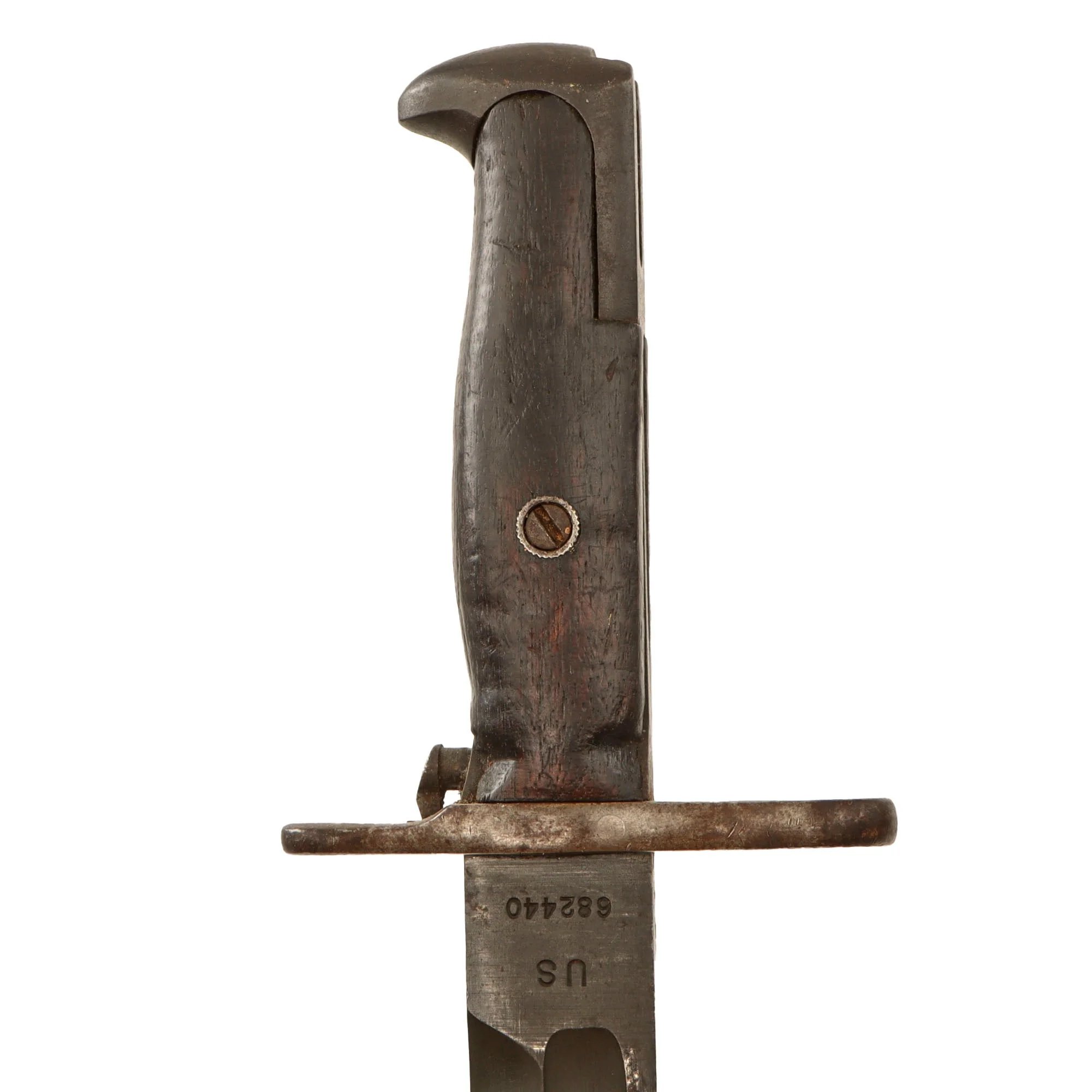 Original U.S. WWI & WWII M1905 Springfield 16 inch Rifle Bayonet Marked S.A. with M3 Scabbard - Dated 1917 — image 9