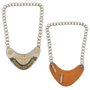 Original German WWII Excellent Feldgendarmerie Police Gorget with Phosphorescent Paint …