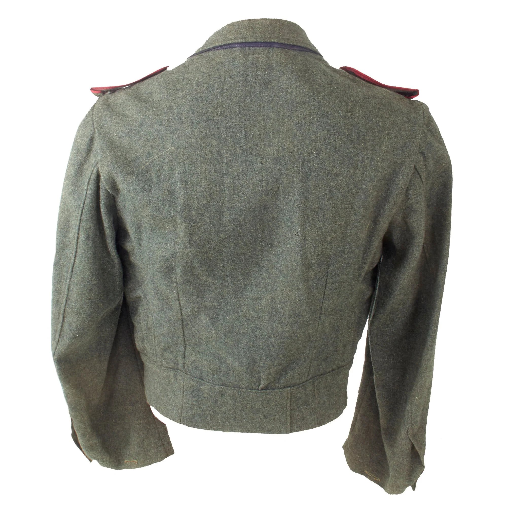 Original German WWII Heer Army Smoke & Chemical Troops Enlisted M44 Field Grey Wool Uniform Tunic - Period Conversion from M43 Tunic — image 11