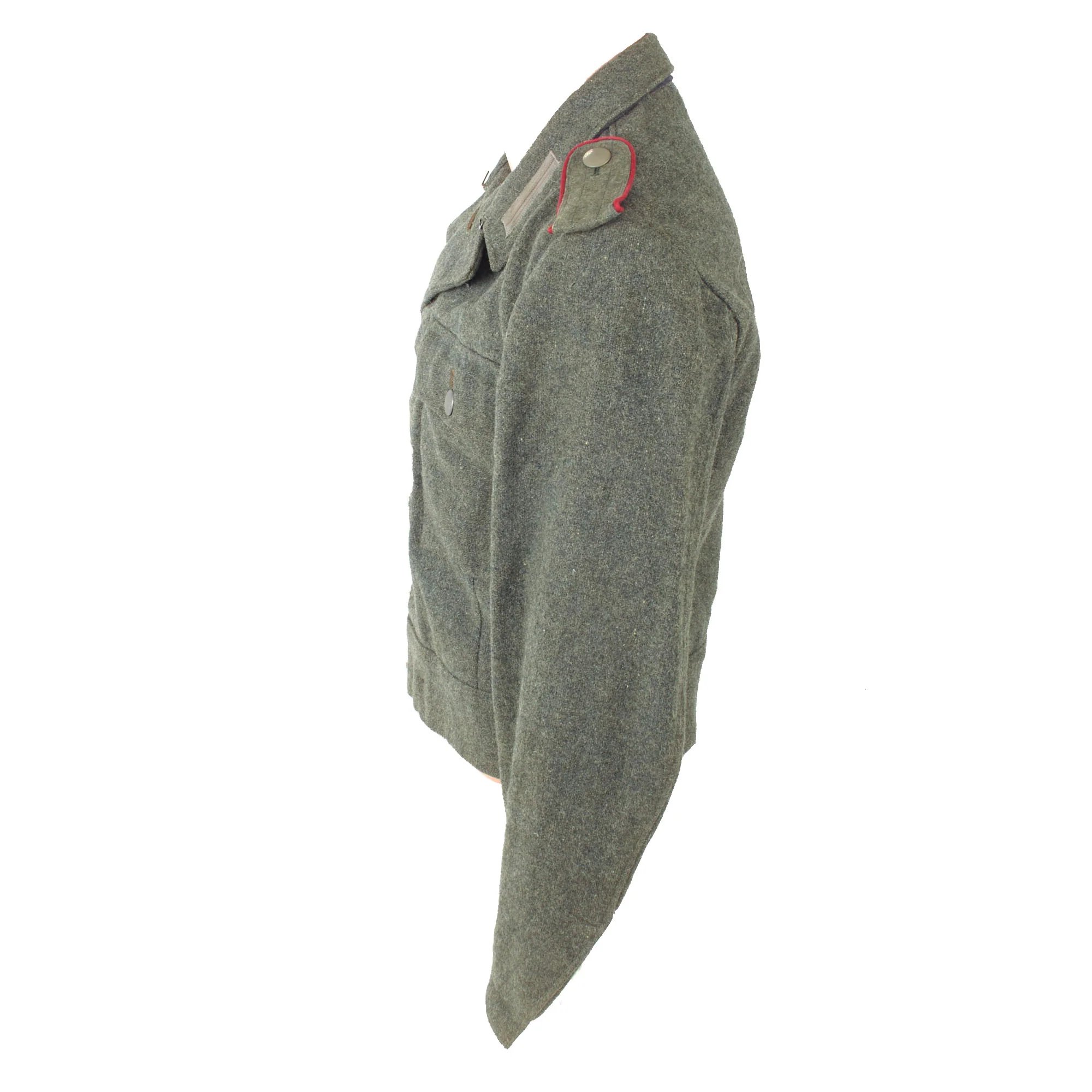 Original German WWII Heer Army Smoke & Chemical Troops Enlisted M44 Field Grey Wool Uniform Tunic - Period Conversion from M43 Tunic — image 7