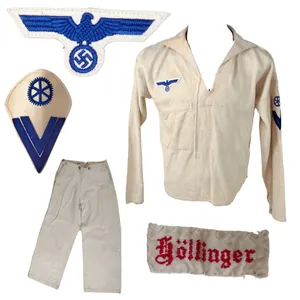 Original German WWII Kriegsmarine Navy Named Maschinenobergefreiter Enlisted HBT Summer …