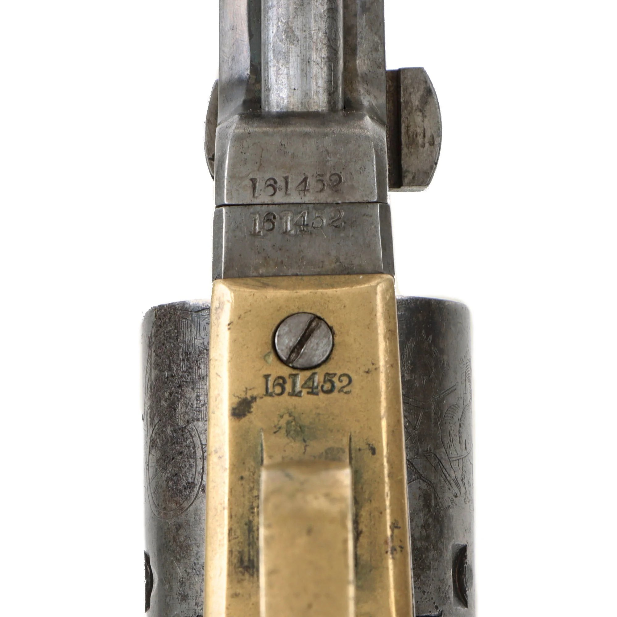 Original U.S. Civil War Colt M1849 .31cal Pocket Percussion Revolver Made in 1860 with 4' Barrel - Excellent Bore - Matching Serial 161452 — image 10