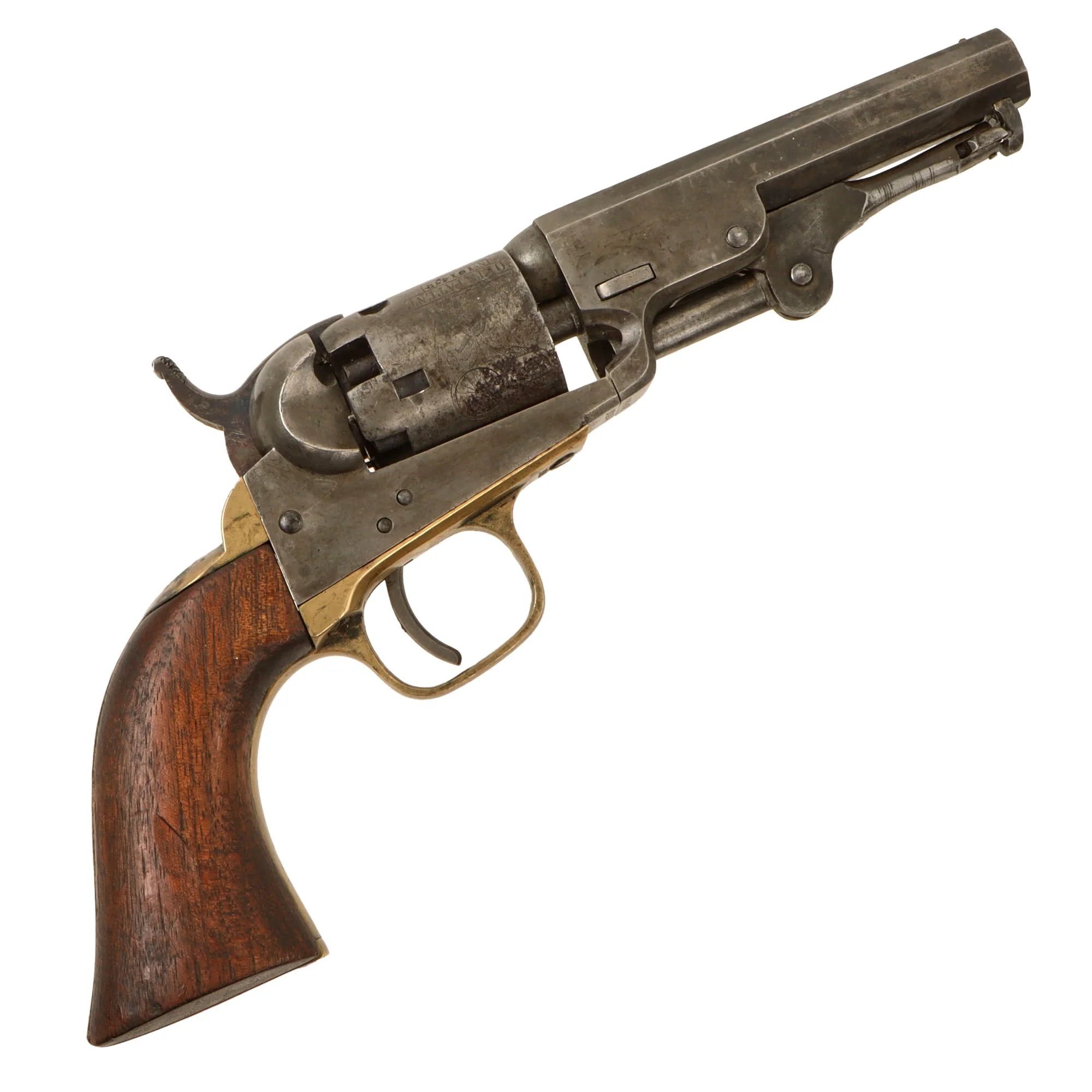 Original U.S. Civil War Colt M1849 .31cal Pocket Percussion Revolver Made in 1860 with 4' Barrel - Excellent Bore - Matching Serial 161452 — image 2