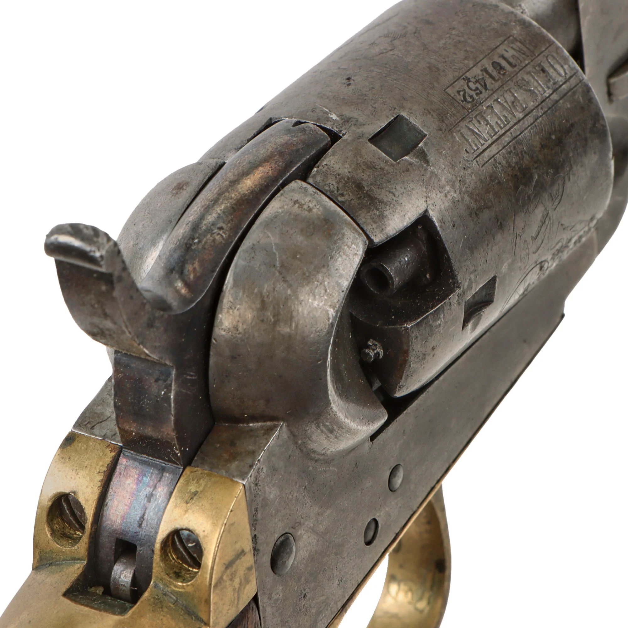 Original U.S. Civil War Colt M1849 .31cal Pocket Percussion Revolver Made in 1860 with 4' Barrel - Excellent Bore - Matching Serial 161452 — image 20