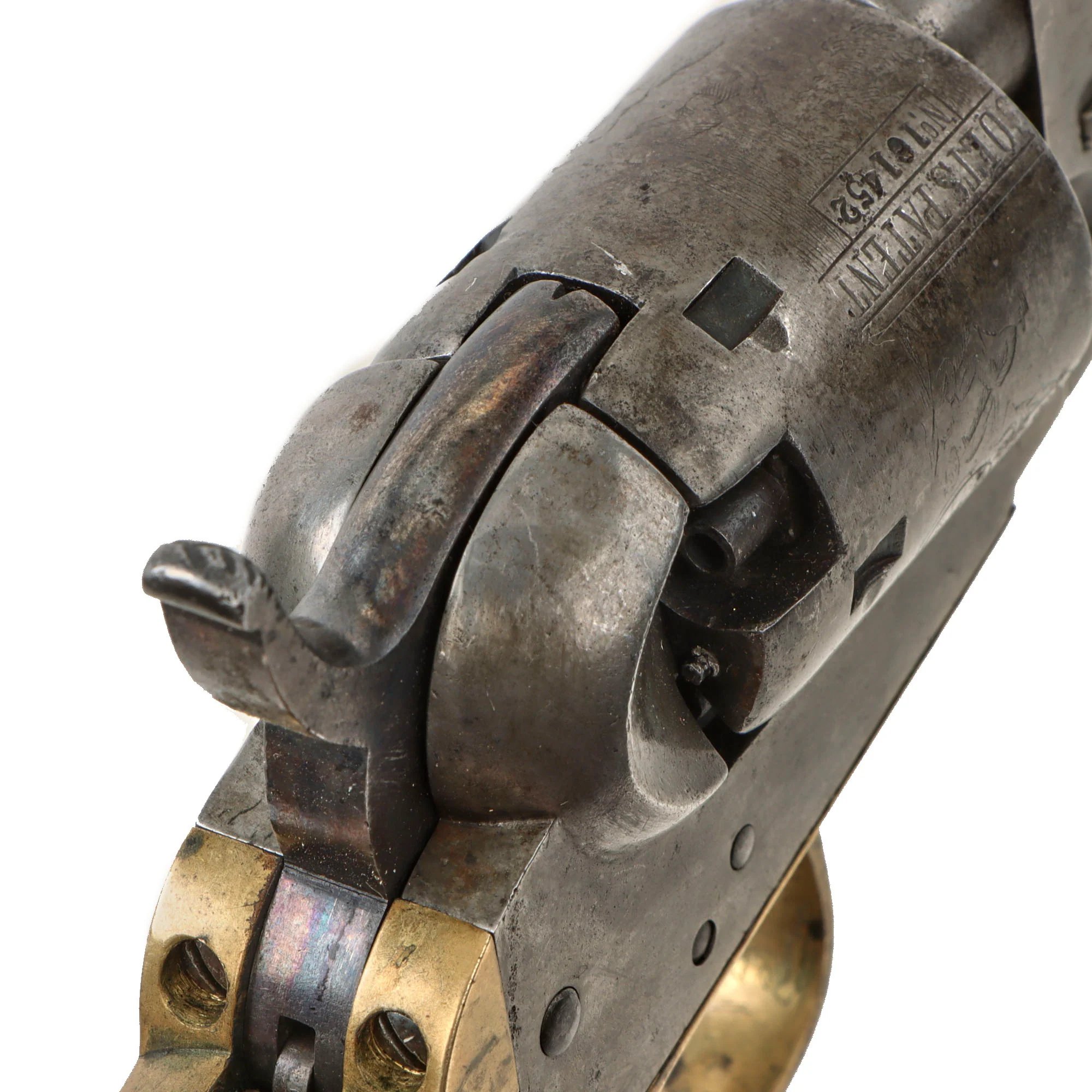 Original U.S. Civil War Colt M1849 .31cal Pocket Percussion Revolver Made in 1860 with 4' Barrel - Excellent Bore - Matching Serial 161452 — image 22