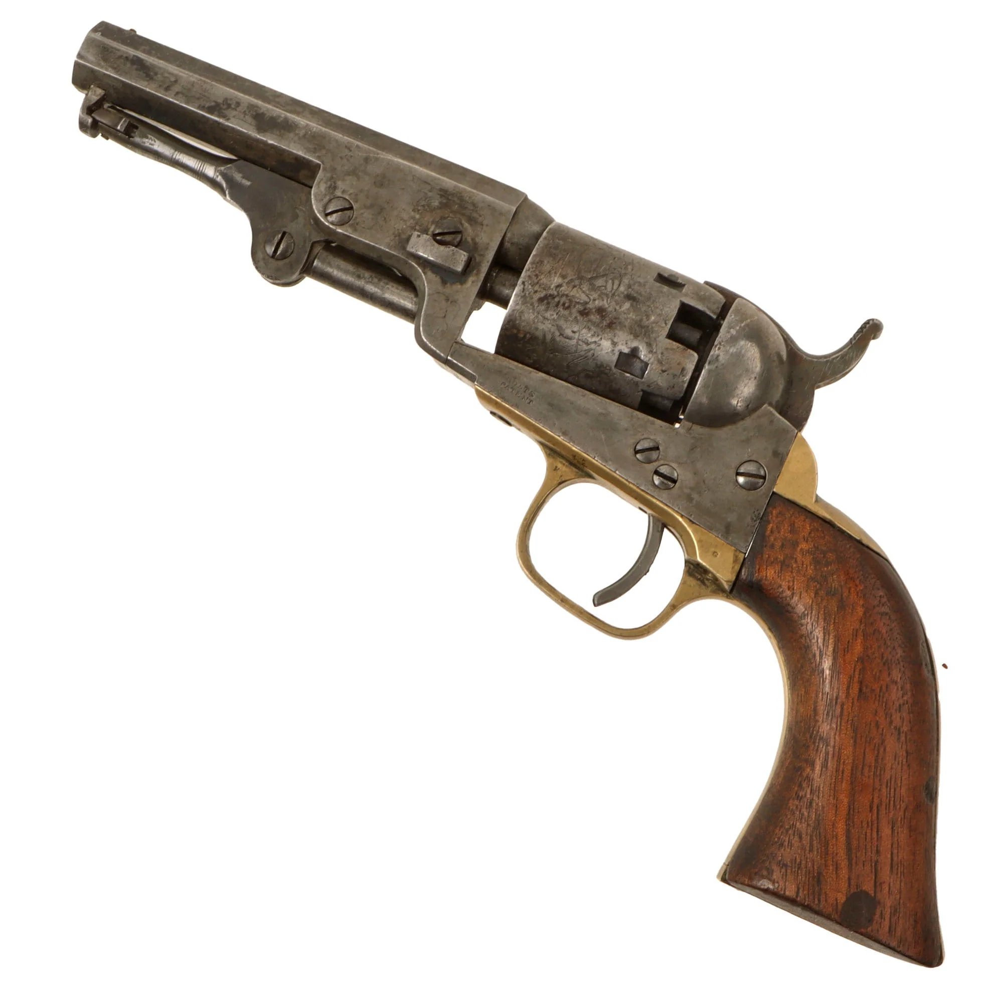 Original U.S. Civil War Colt M1849 .31cal Pocket Percussion Revolver Made in 1860 with 4' Barrel - Excellent Bore - Matching Serial 161452 — image 3